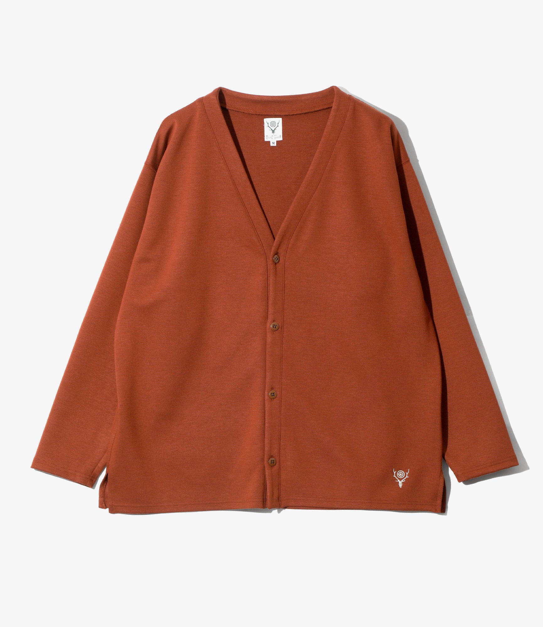 V Neck Cardigan - Red - Smooth Jersey