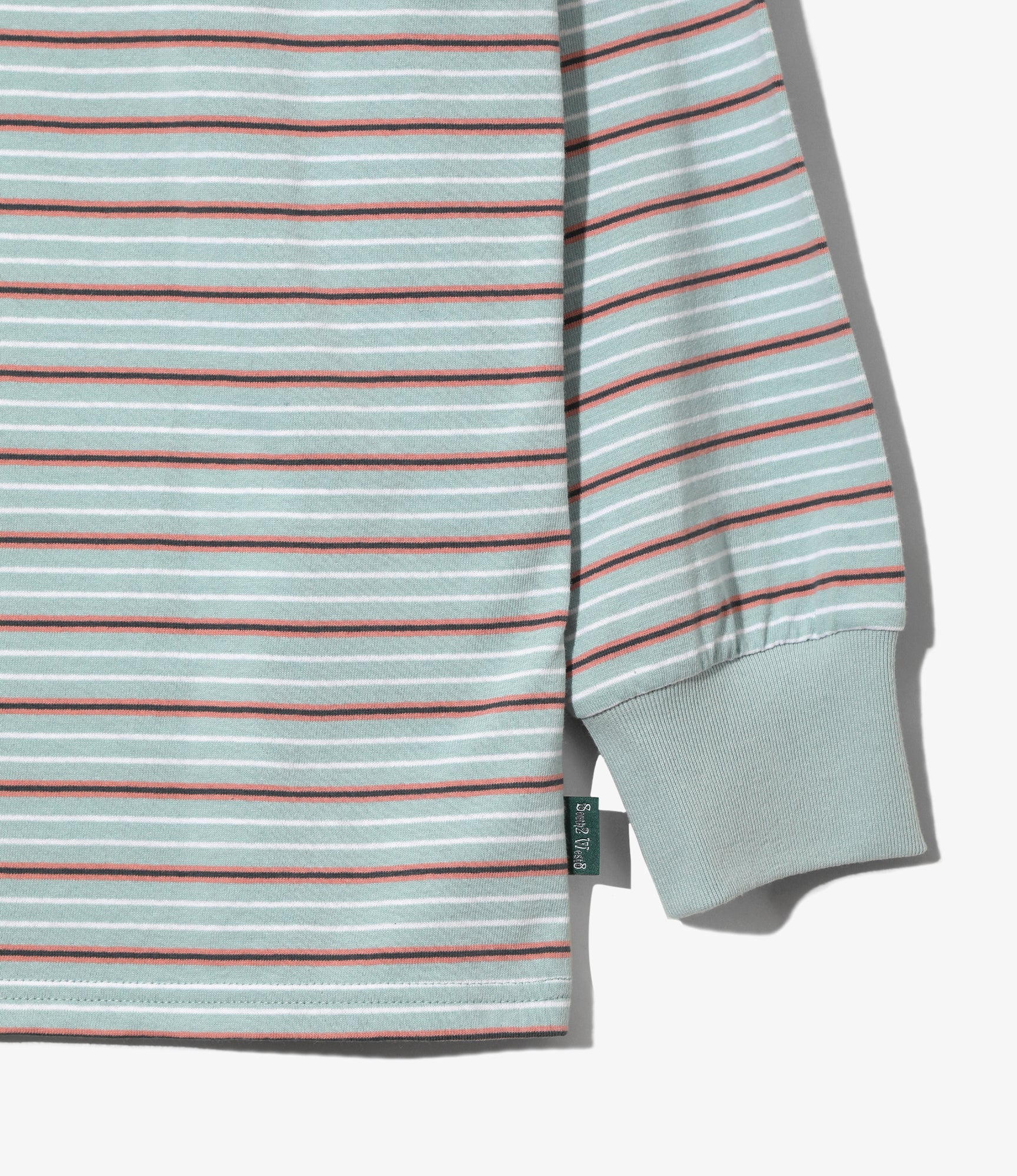 L/S Round Pocket Tee - Blue - Multi Stripe