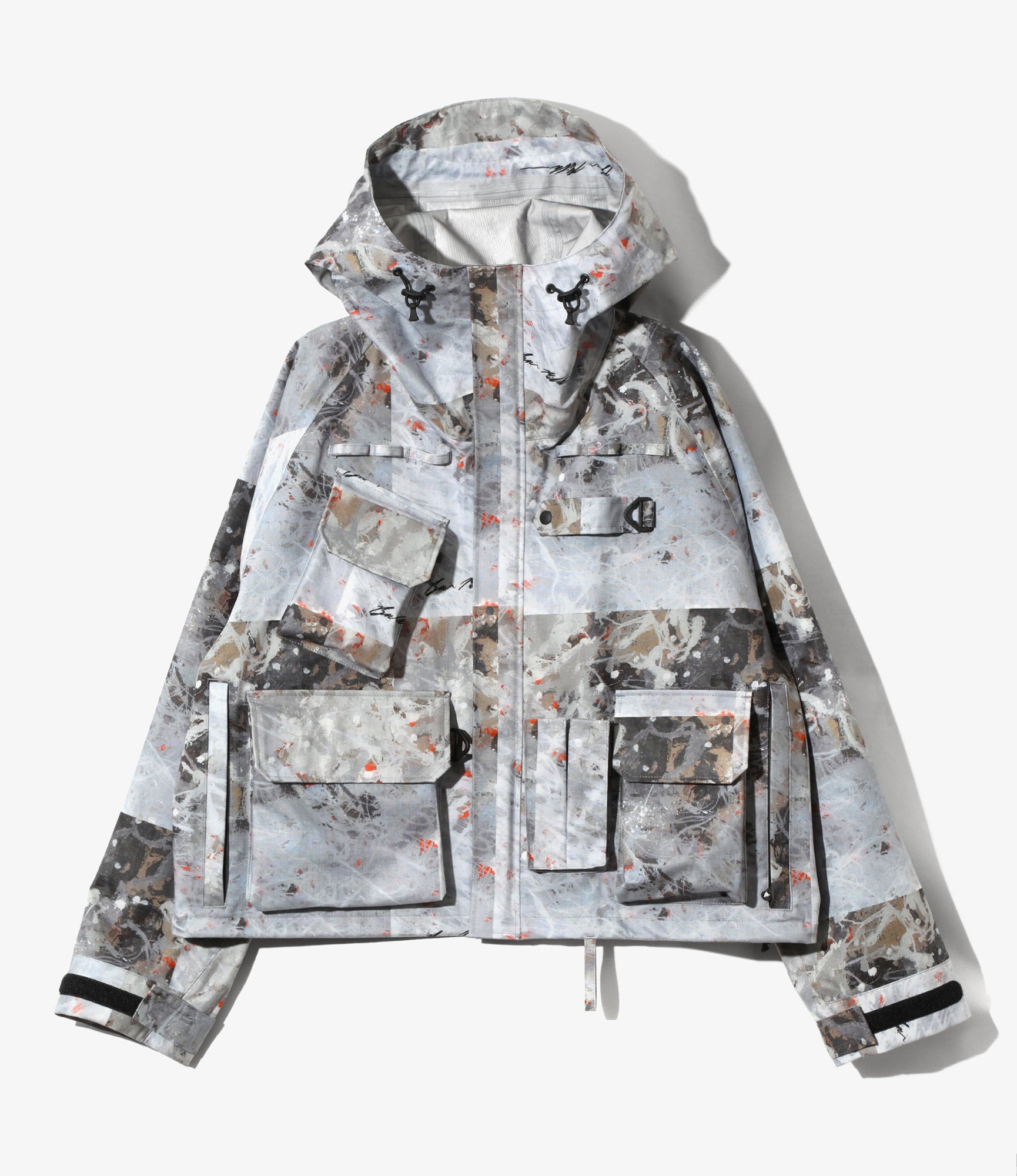 South2 West8 x Ben Miller River Trek Jacket - Grey - Printed Cotton Ripstop / 3Layer