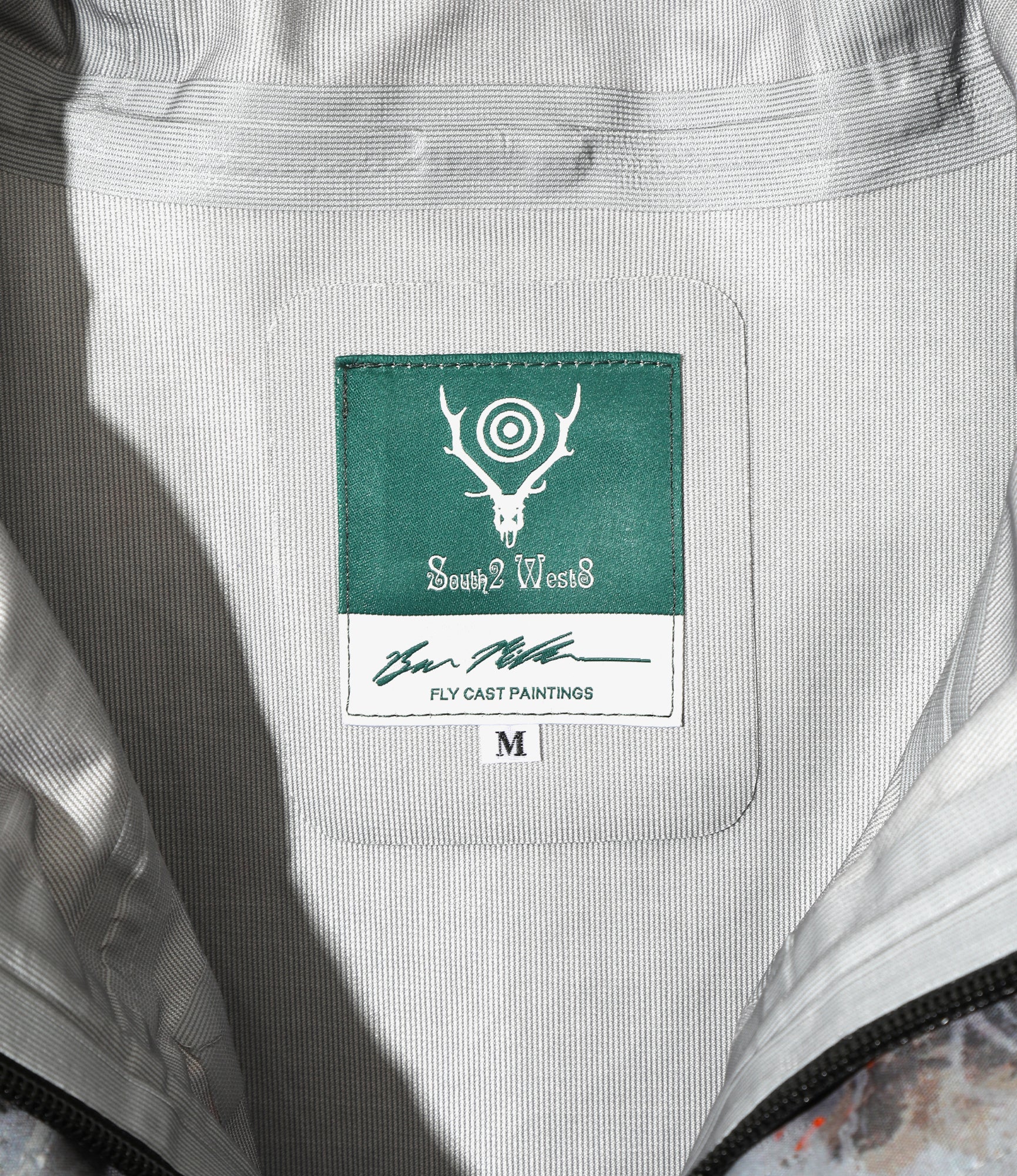 South2 West8 x Ben Miller River Trek Jacket - Grey - Printed Cotton Ripstop / 3Layer