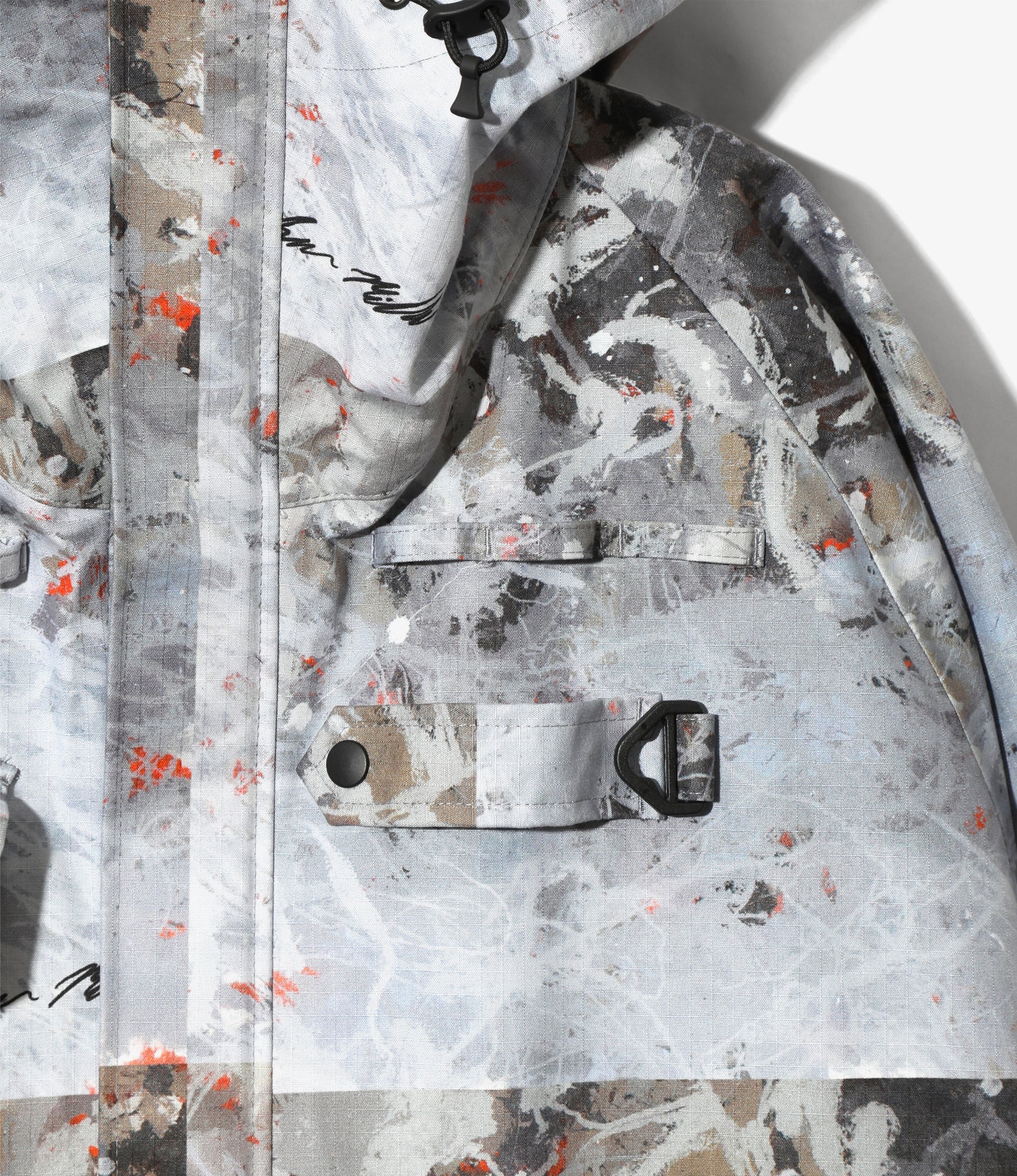 South2 West8 x Ben Miller River Trek Jacket - Grey - Printed Cotton Ripstop / 3Layer