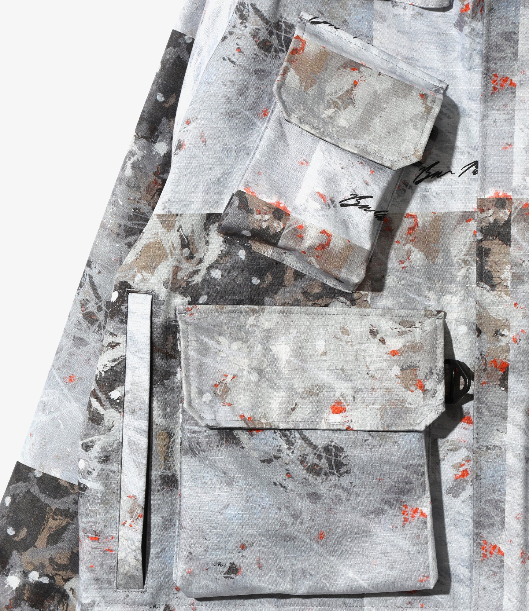 South2 West8 x Ben Miller River Trek Jacket - Grey - Printed Cotton Ripstop / 3Layer