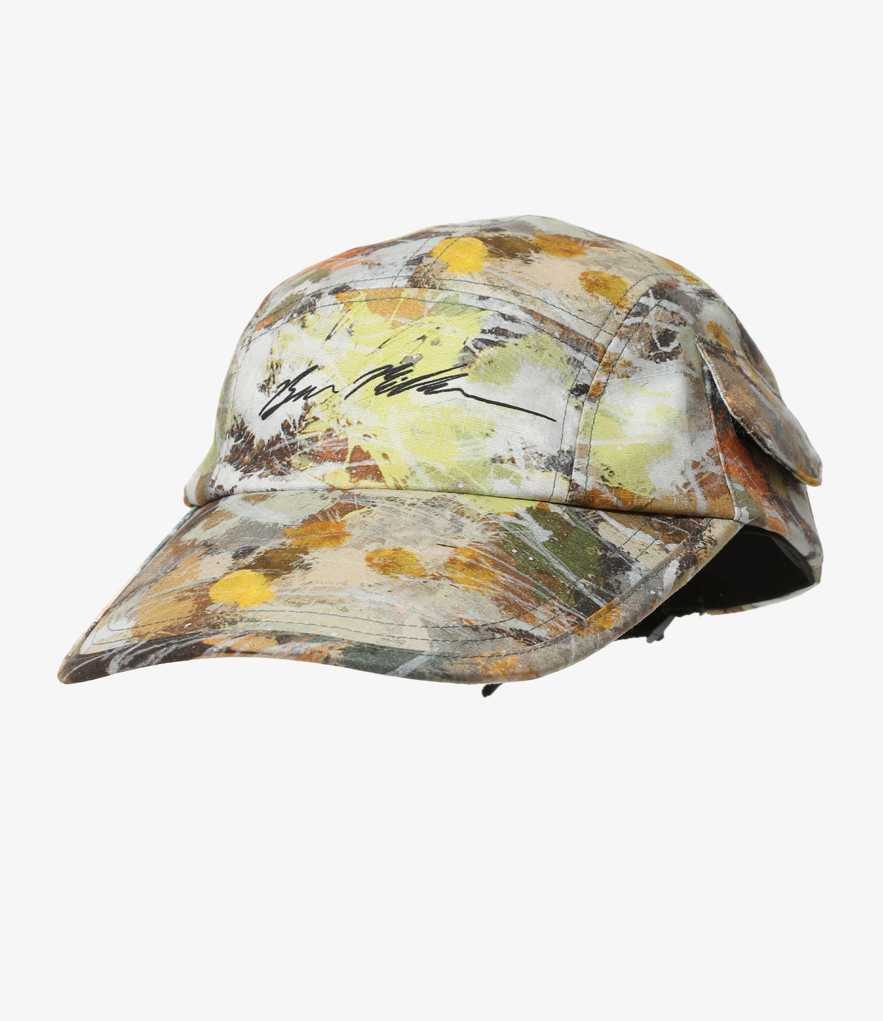 South2 West8 x Ben Miller Long Bill Cap - Beige - Printed Cotton Ripstop / 3Layer