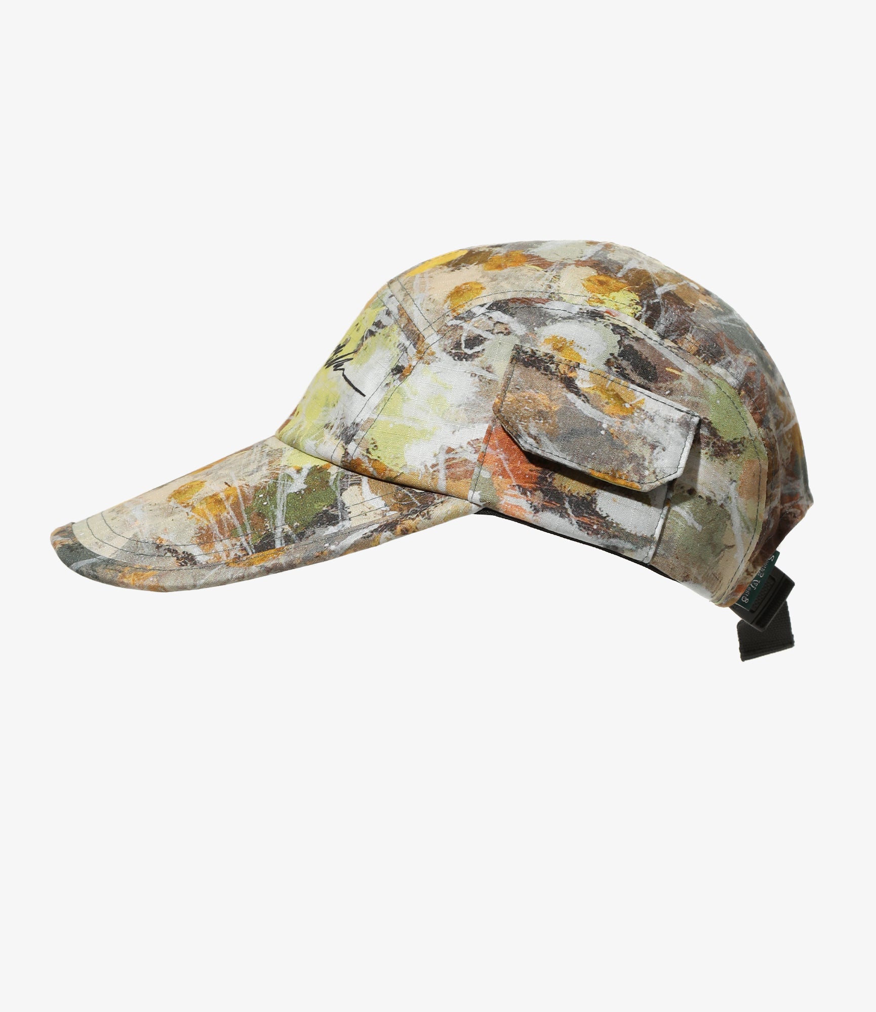 South2 West8 x Ben Miller Long Bill Cap - Beige - Printed Cotton Ripstop / 3Layer
