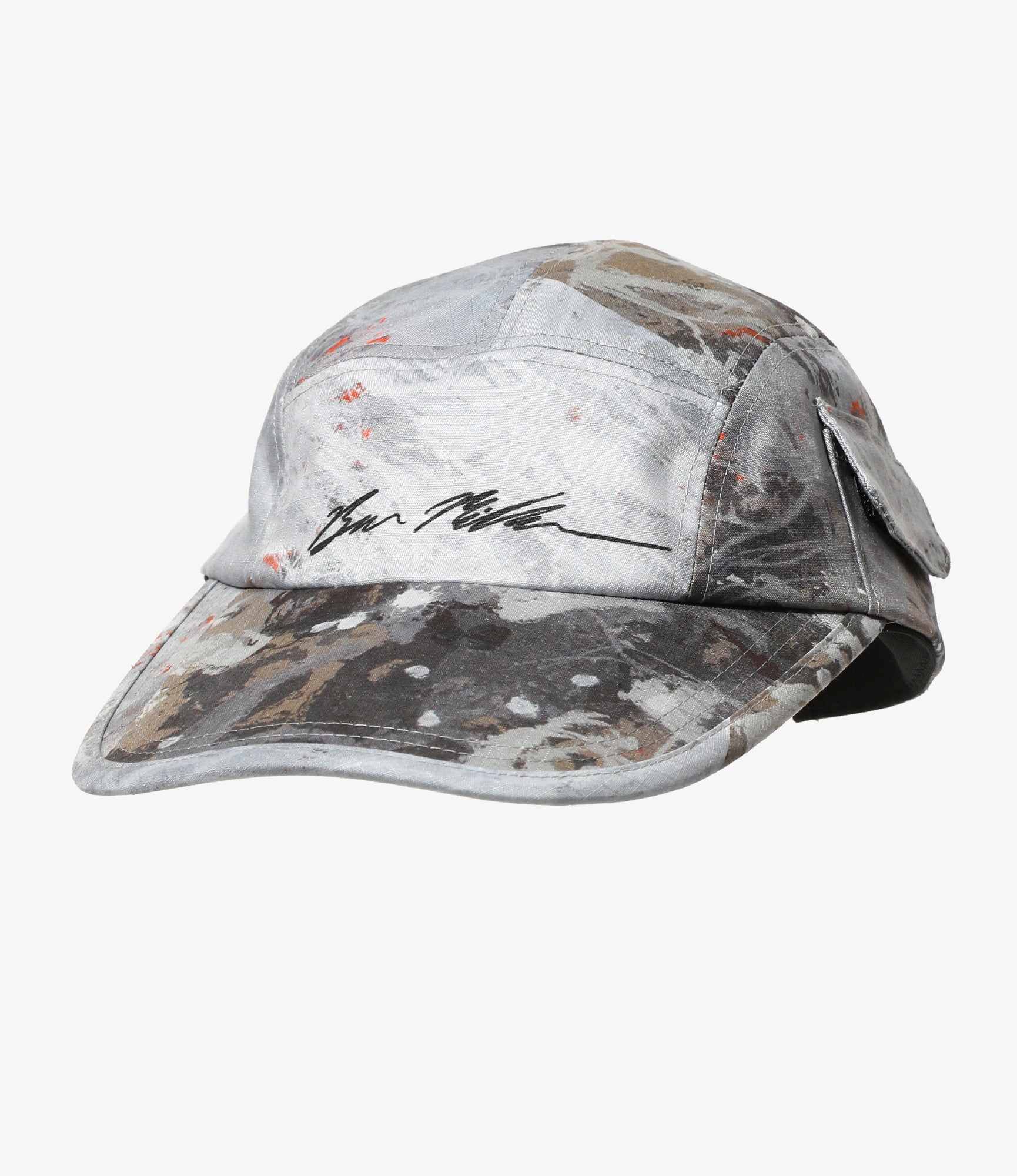 South2 West8 x Ben Miller Long Bill Cap - Grey - Printed Cotton Ripstop / 3Layer