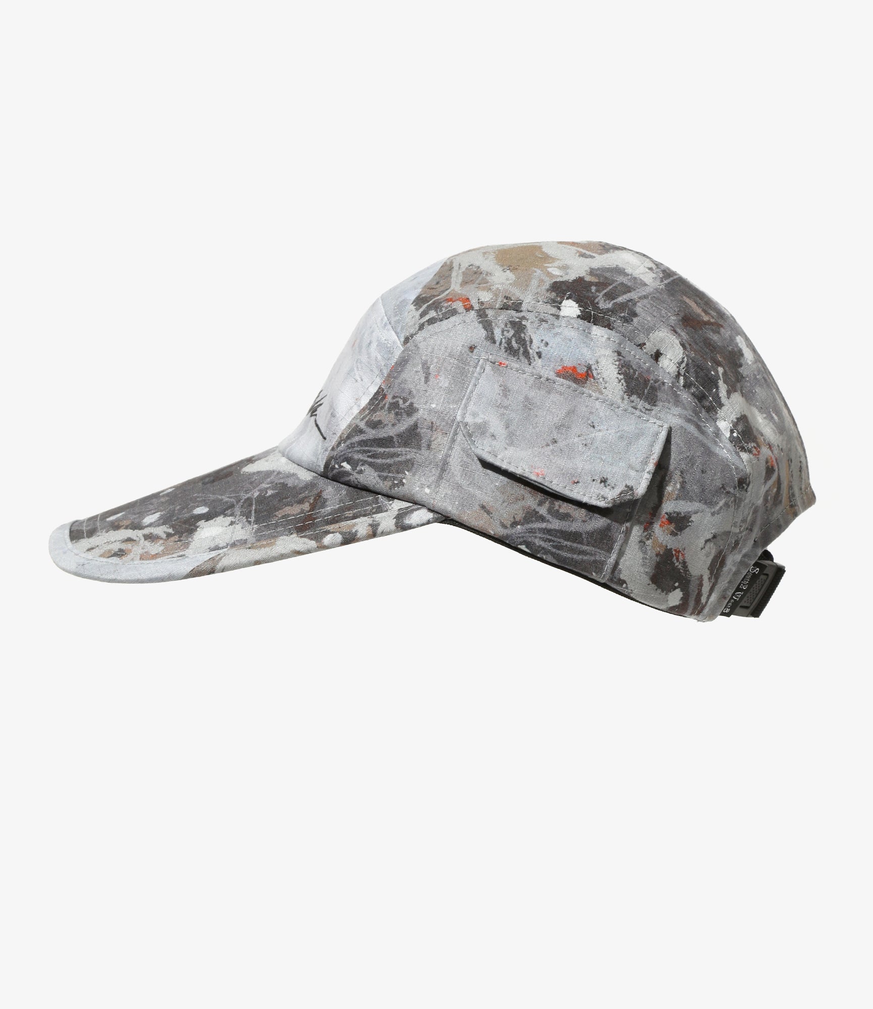 South2 West8 x Ben Miller Long Bill Cap - Grey - Printed Cotton Ripstop / 3Layer