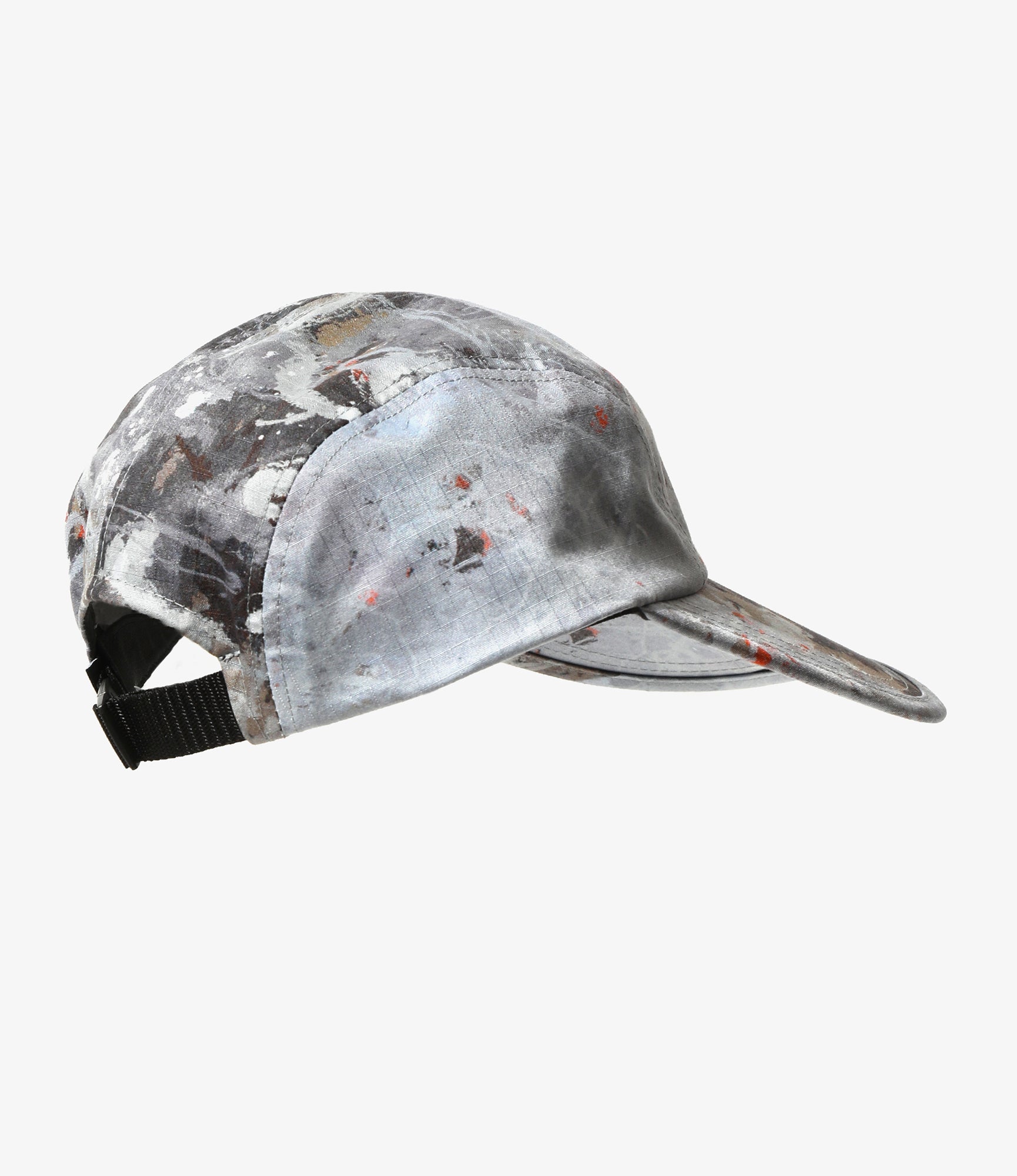 South2 West8 x Ben Miller Long Bill Cap - Grey - Printed Cotton Ripstop / 3Layer