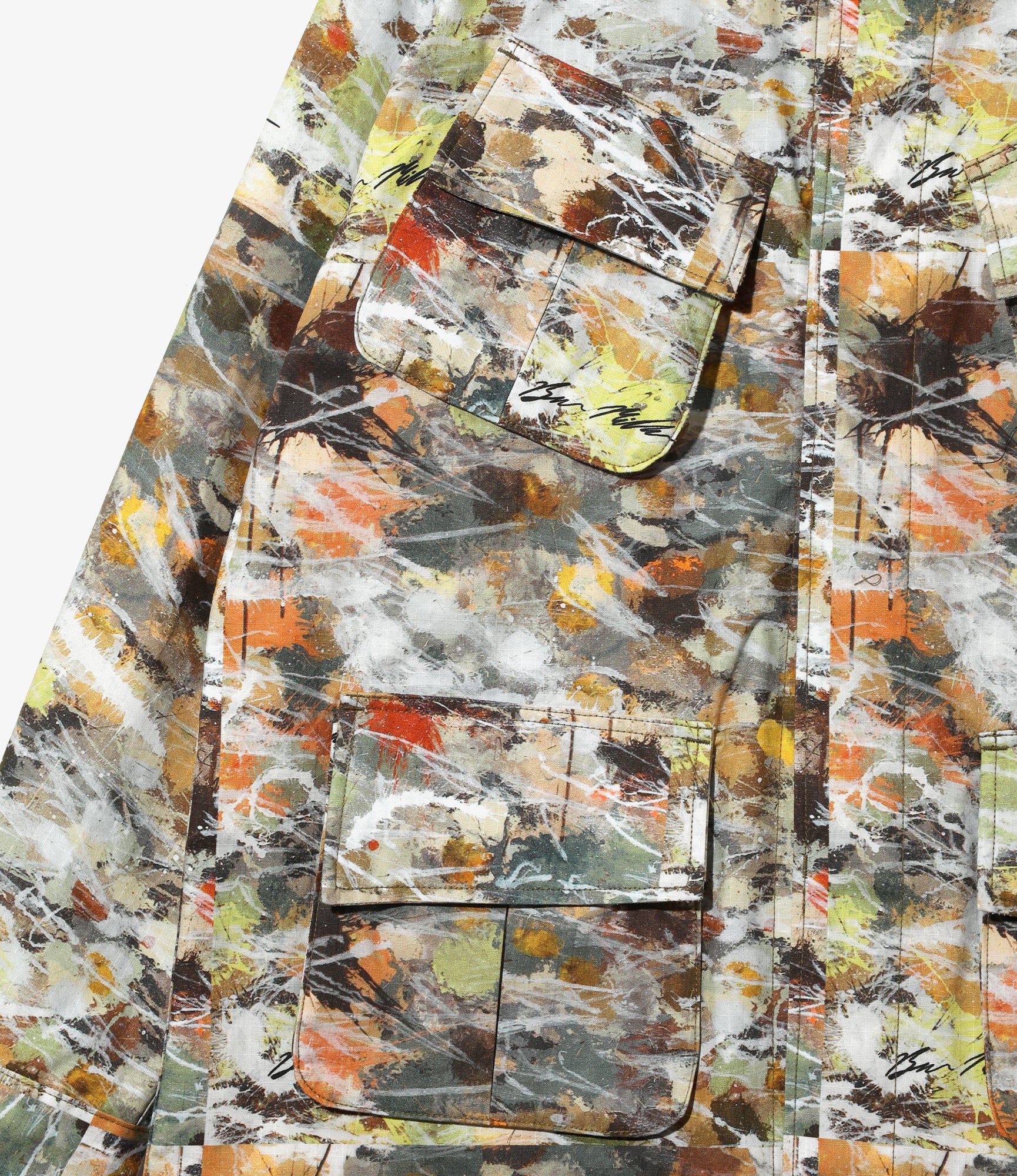 South2 West8 x Ben Miller Jungle Fatigue Jacket - Beige - Printed Cotton Ripstop