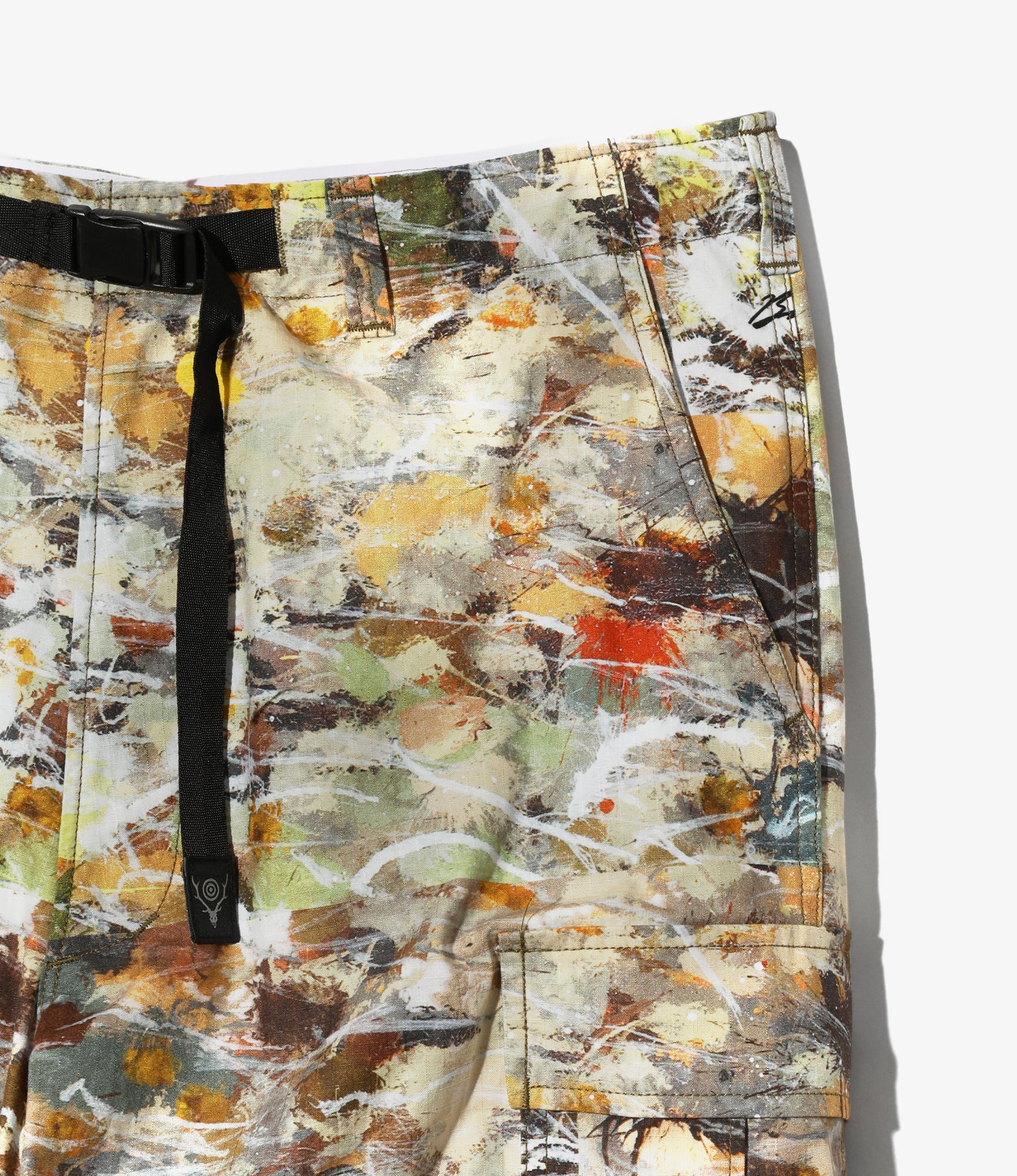 South2 West8 x Ben Miller Belted BDU Pant - Beige - Printed Cotton Ripstop