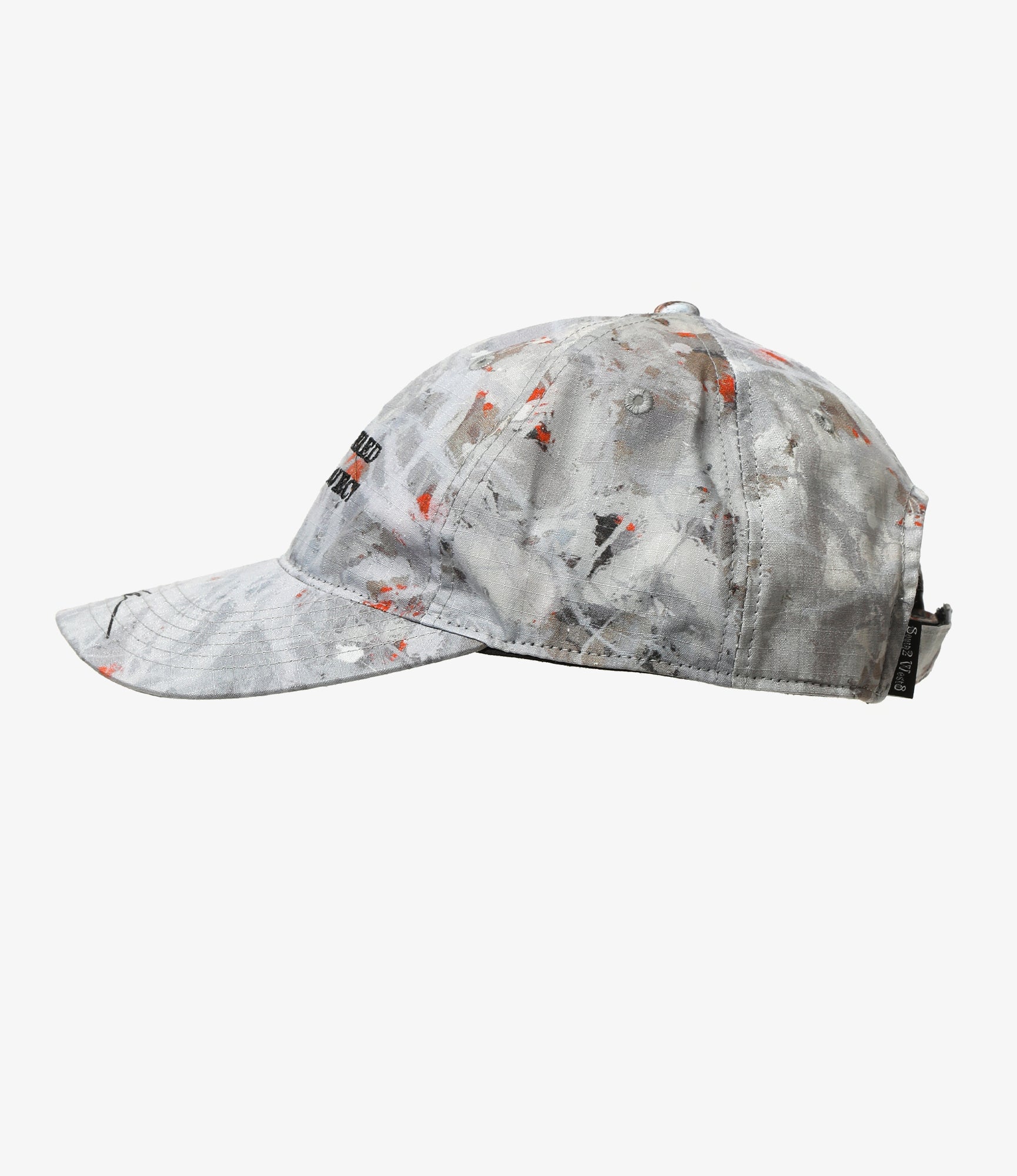 South2 West8 x Ben Miller 6 Panel Cap - Grey - Printed Cotton Ripstop