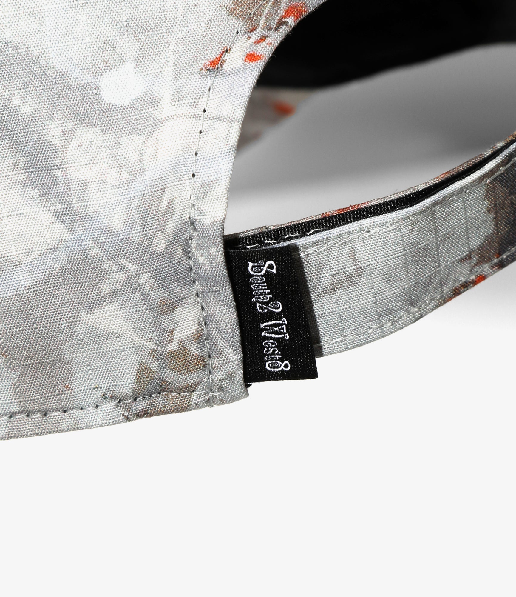 South2 West8 x Ben Miller 6 Panel Cap - Grey - Printed Cotton Ripstop