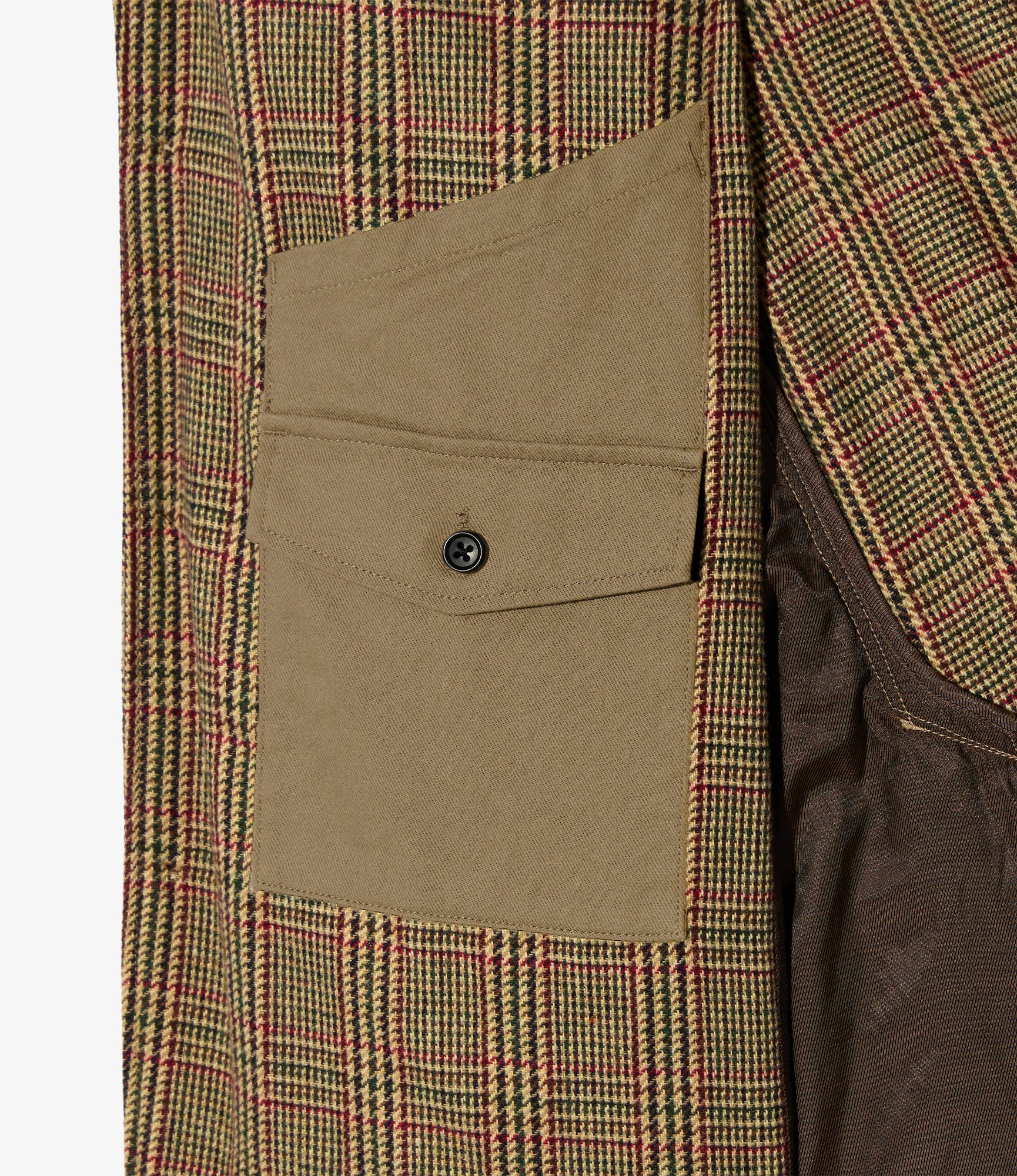 Upland Jacket - Tan/Red Wool Poly Glen Plaid