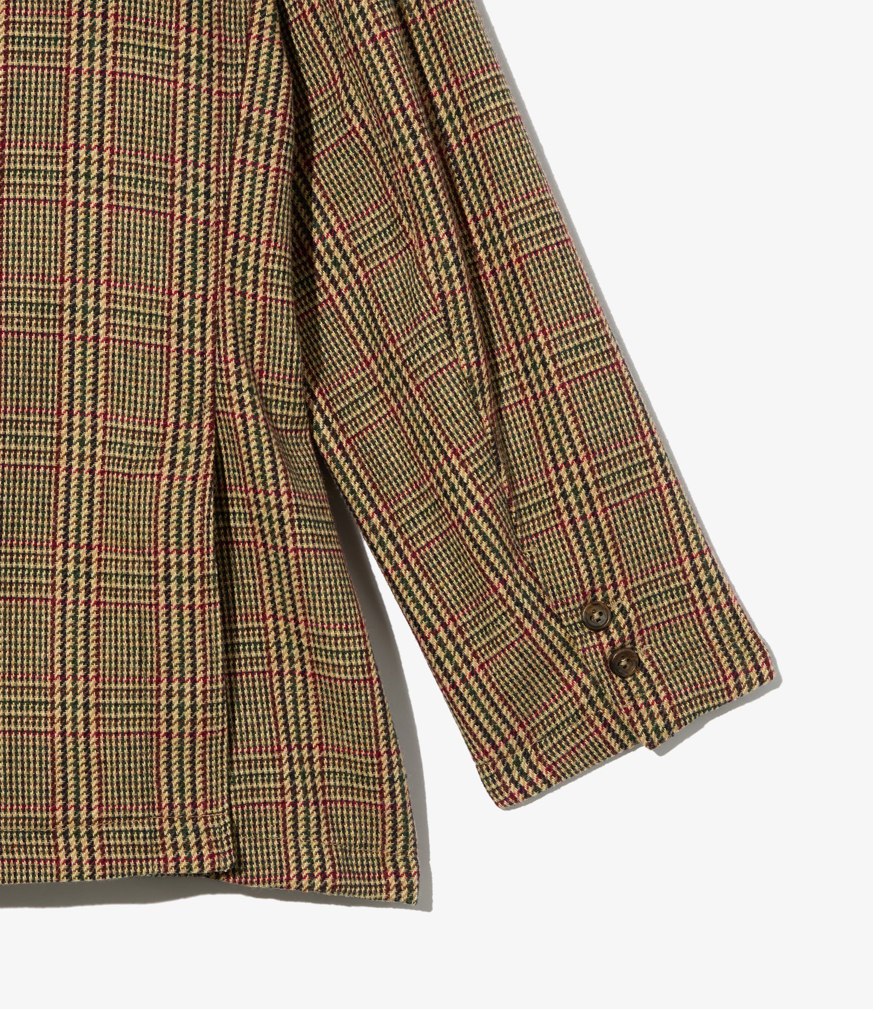 Upland Jacket - Tan/Red Wool Poly Glen Plaid