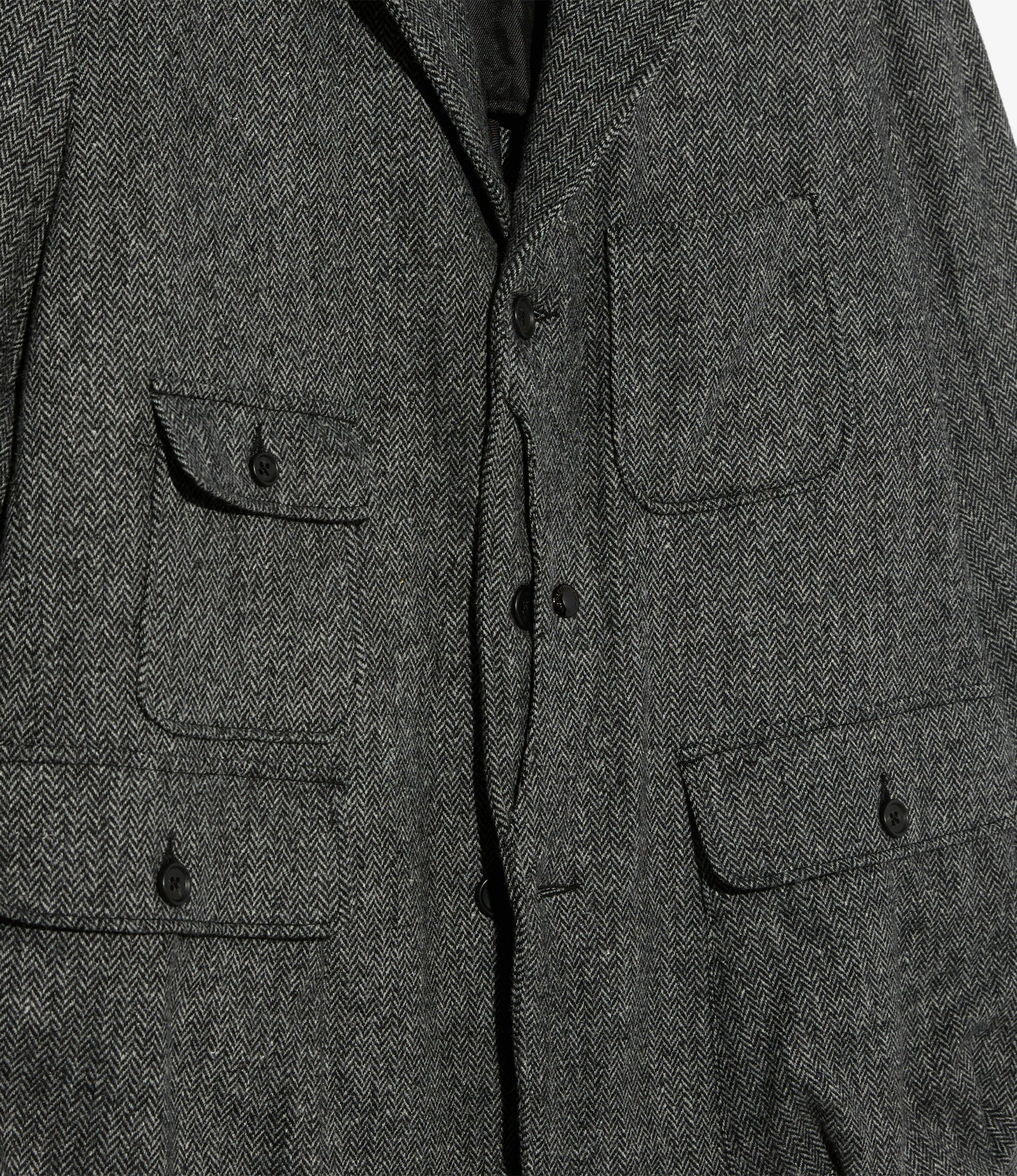 Upland Jacket - Grey Poly Wool Herringbone