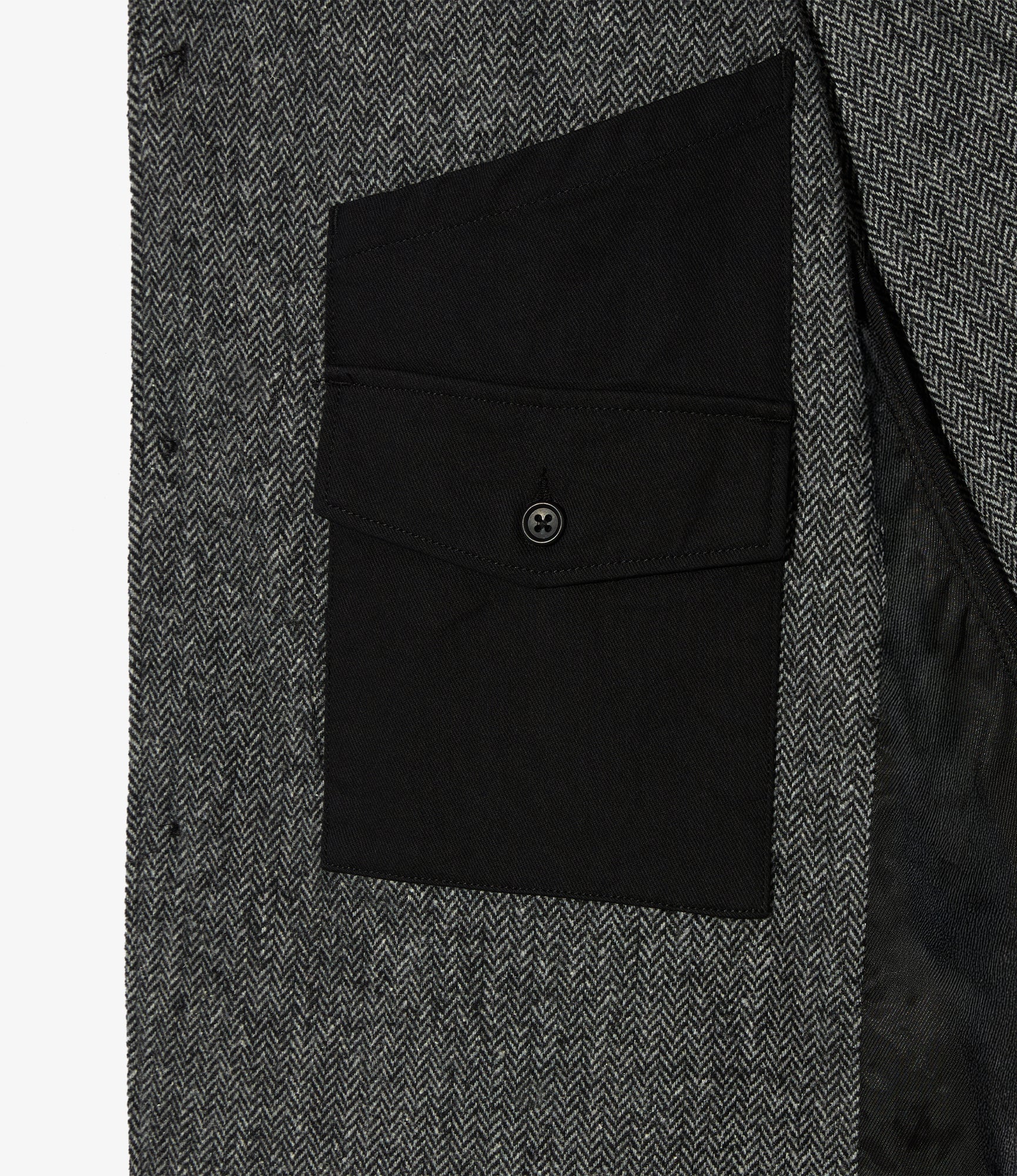 Upland Jacket - Grey Poly Wool Herringbone