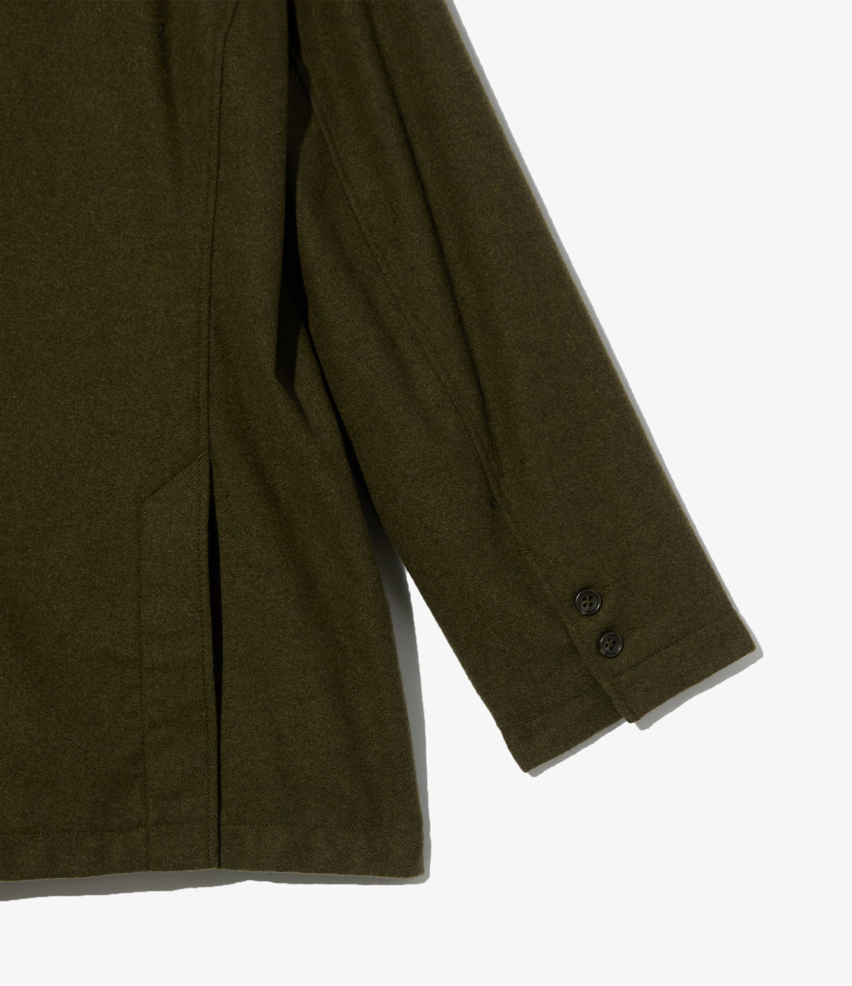 Upland Jacket - Olive Poly Wool Heavy Flannel