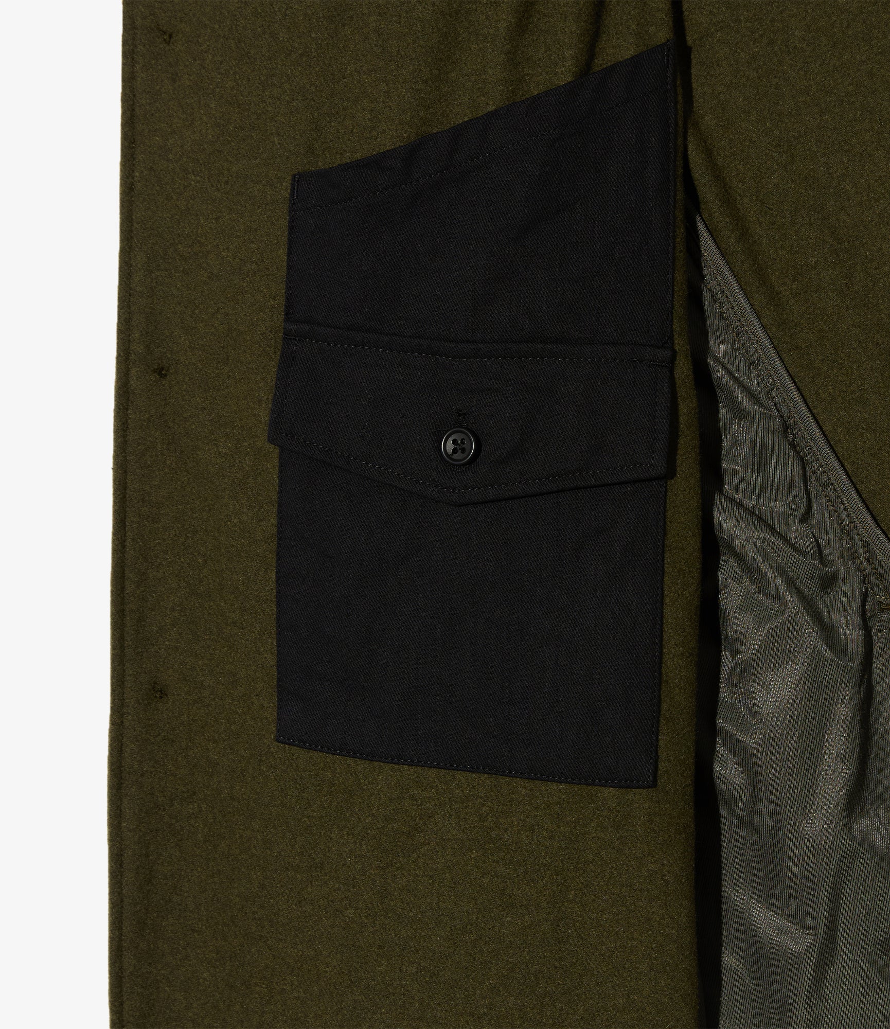 Upland Jacket - Olive Poly Wool Heavy Flannel