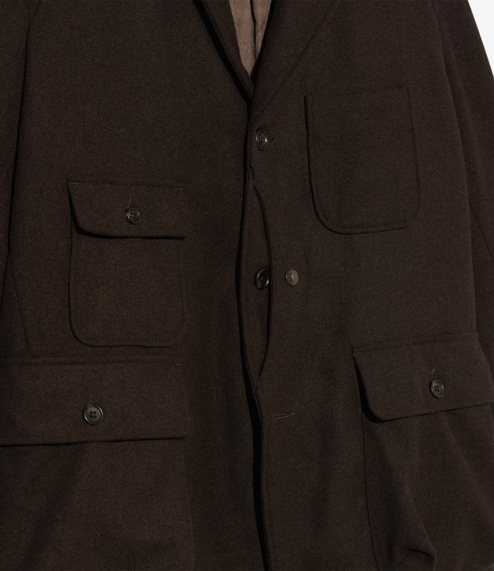 Upland Jacket - Dk. Brown Poly Wool Heavy Flannel