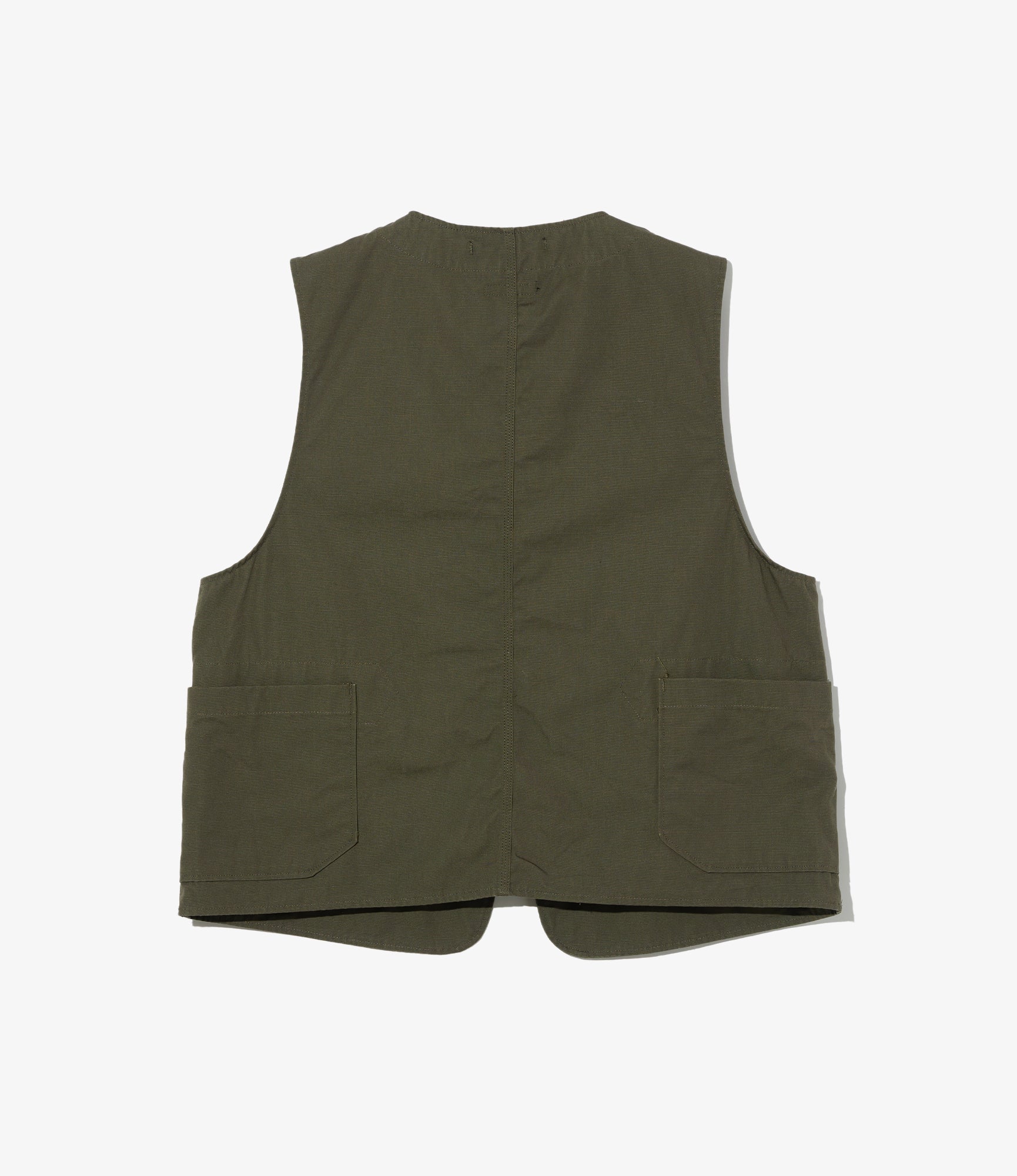 Upland Vest - Olive Heavyweight Cotton Ripstop