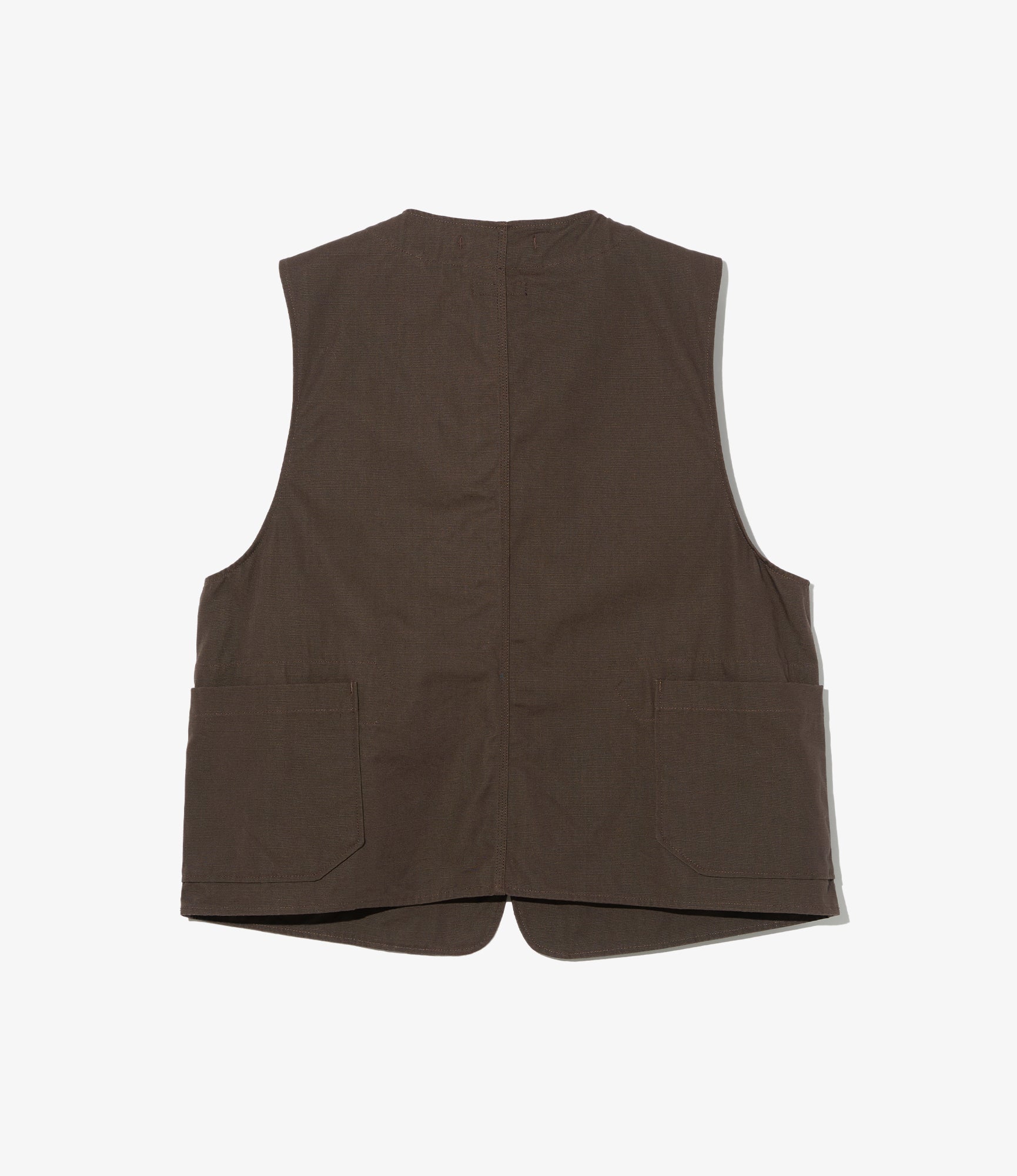 Upland Vest - Dk. Brown Heavyweight Cotton Ripstop
