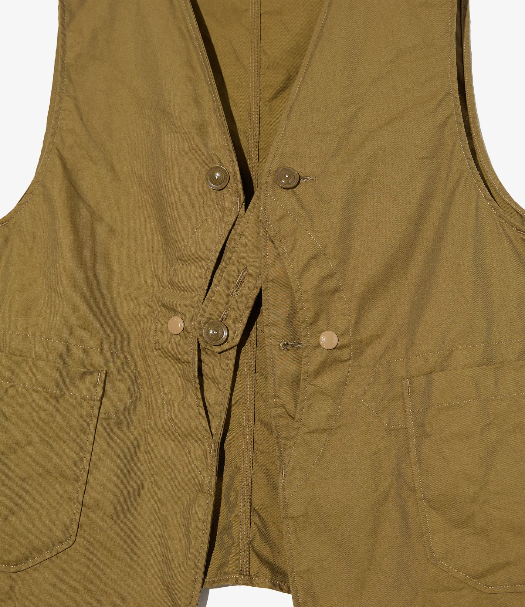 Upland Vest - Khaki Lt. Weight Nyco Twill