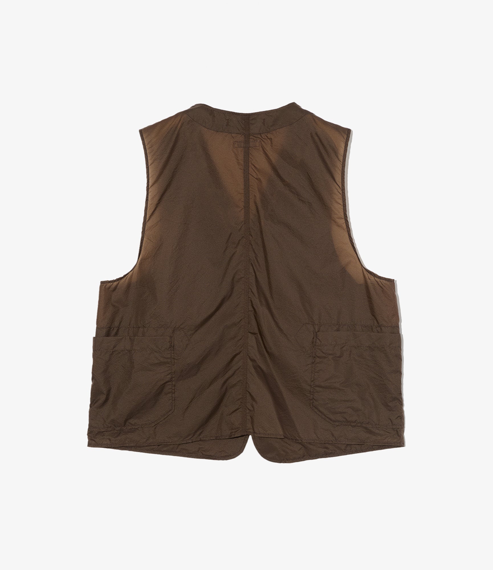 Upland Vest - Brown Nylon Micro Ripstop