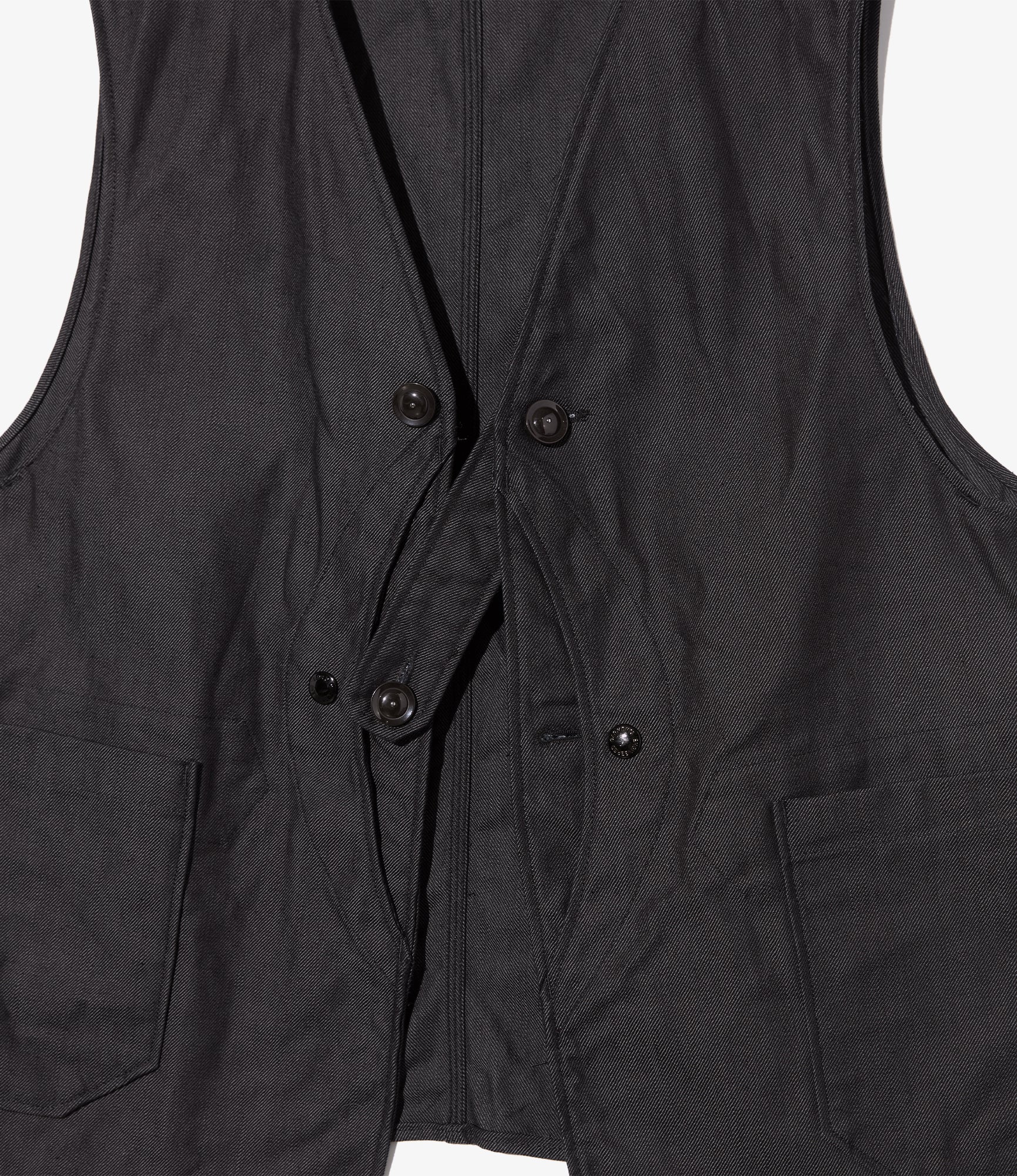Upland Vest - Charcoal Cotton Heavy Twill