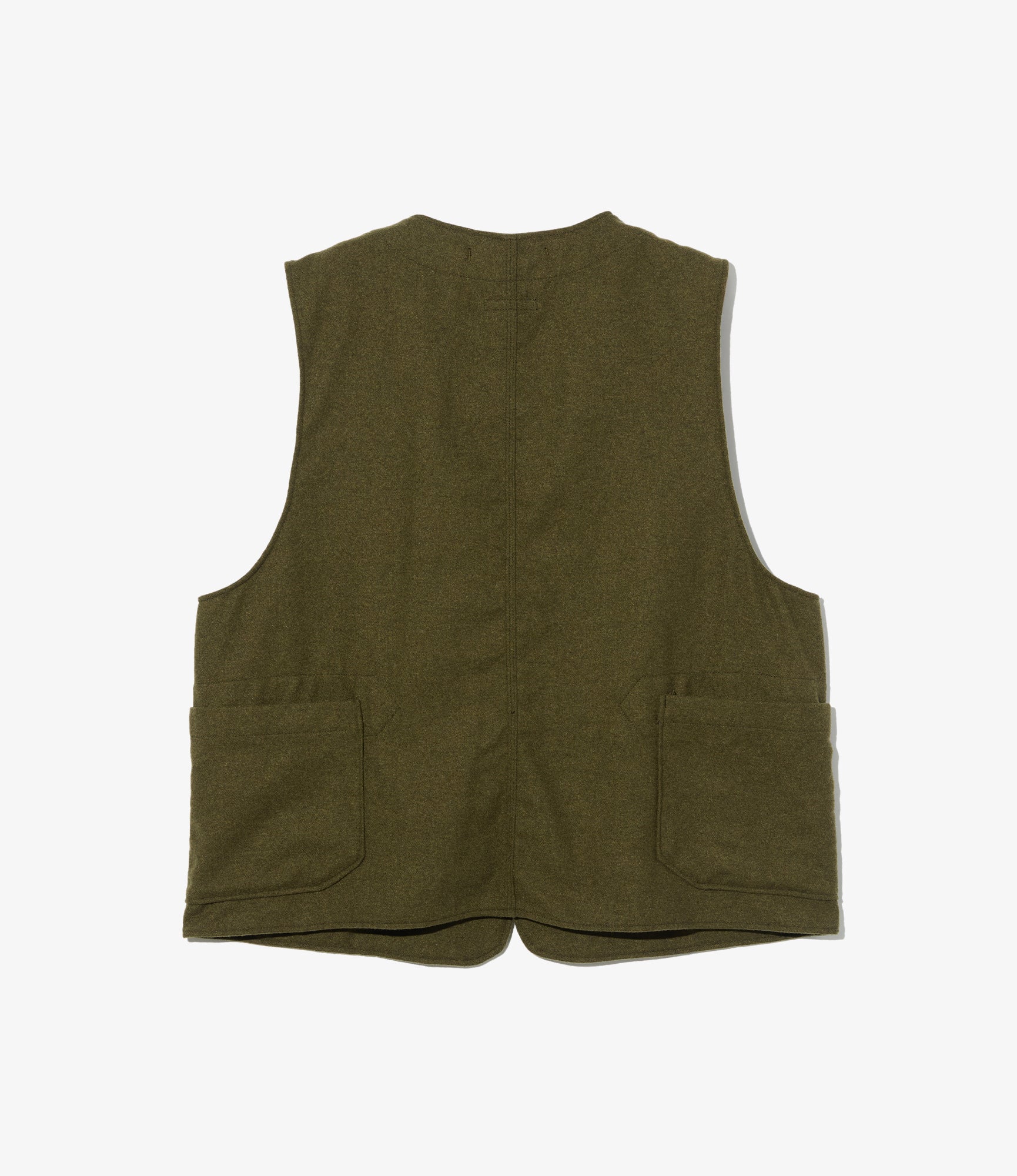 Upland Vest - Olive Poly Wool Heavy Flannel