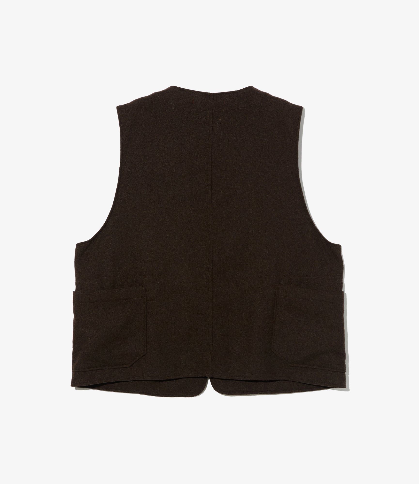 Upland Vest - Dk. Brown Poly Wool Heavy Flannel