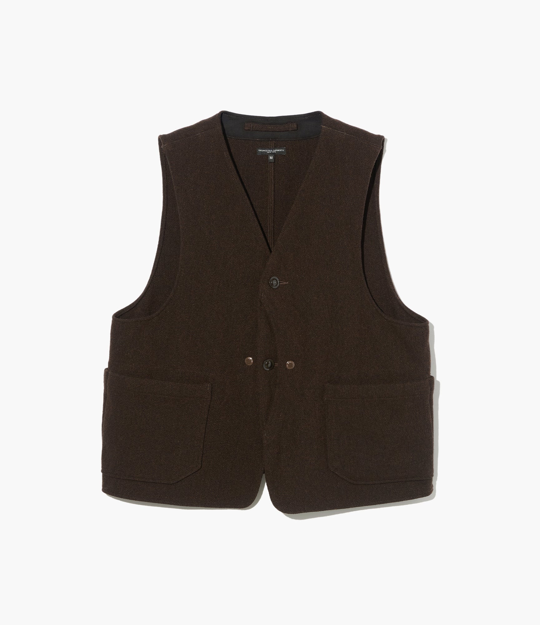 Upland Vest - Dk. Brown Wool Poly Heavy Tweed