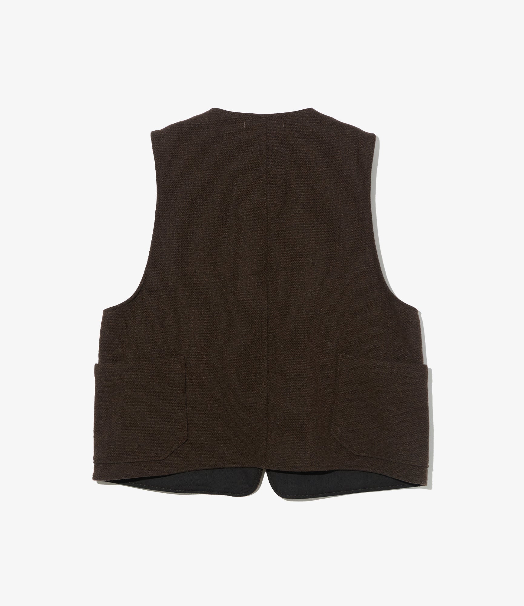 Upland Vest - Dk. Brown Wool Poly Heavy Tweed
