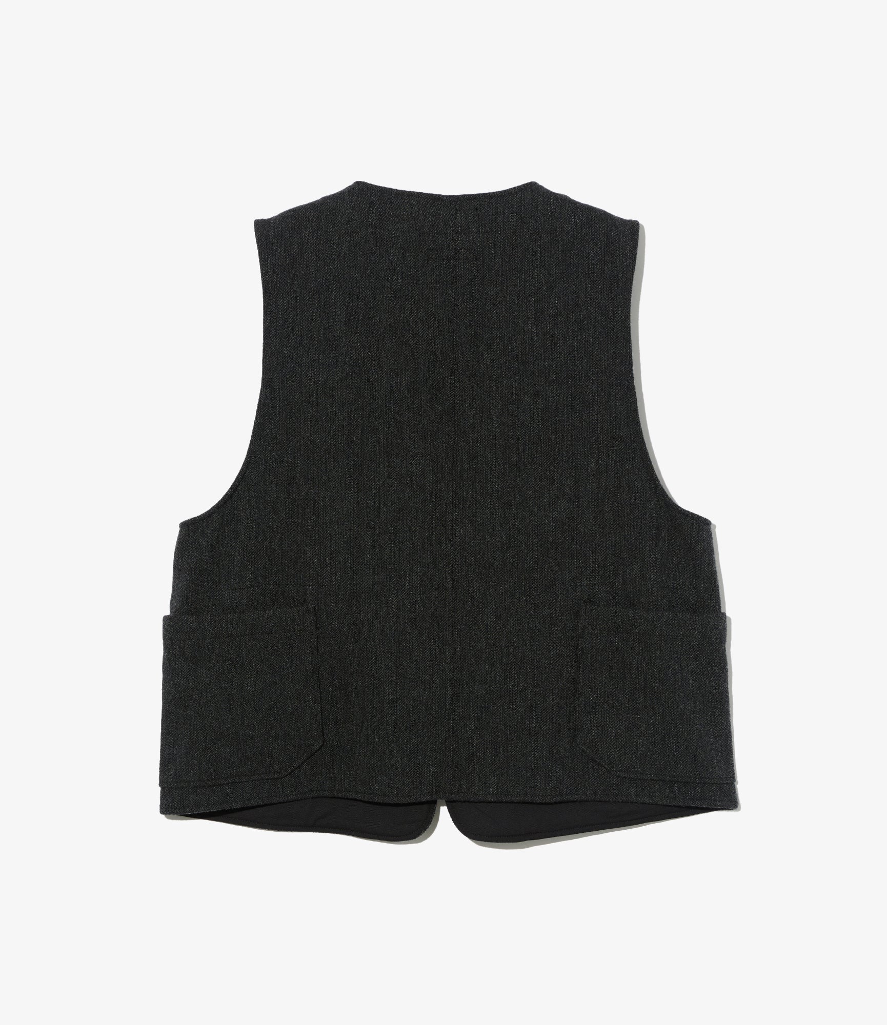 Upland Vest - Charcoal Wool Poly Heavy Tweed