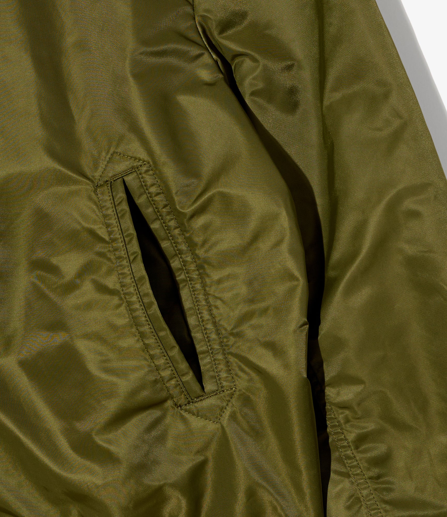 USNA Jacket - Olive Flight Satin Nylon