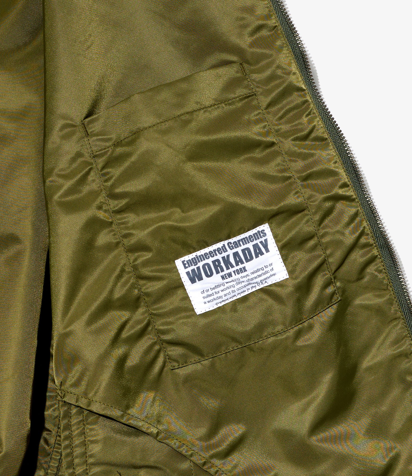 USNA Jacket - Olive Flight Satin Nylon