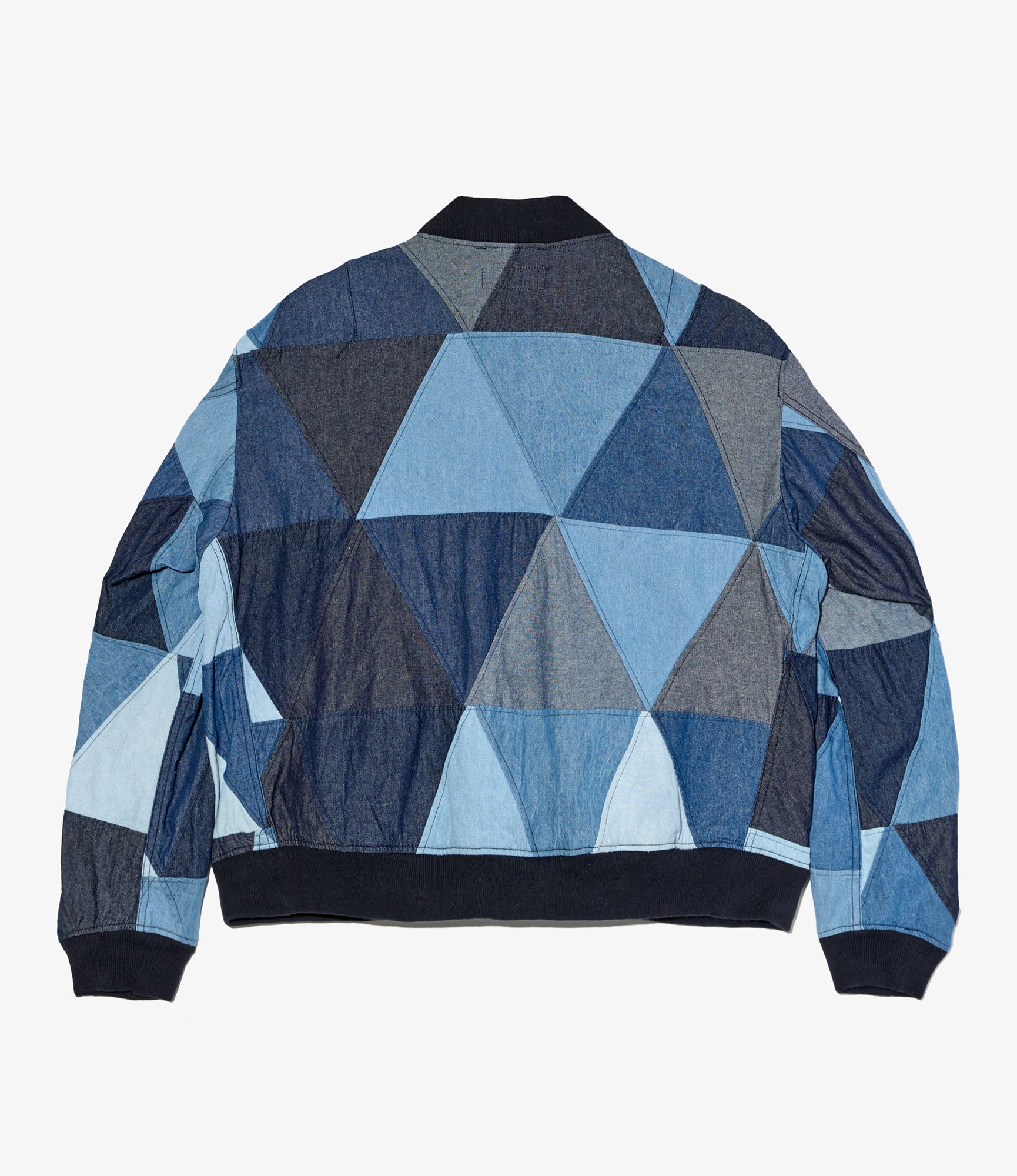 USNA Jacket - Indigo Denim Triangle Patchwork