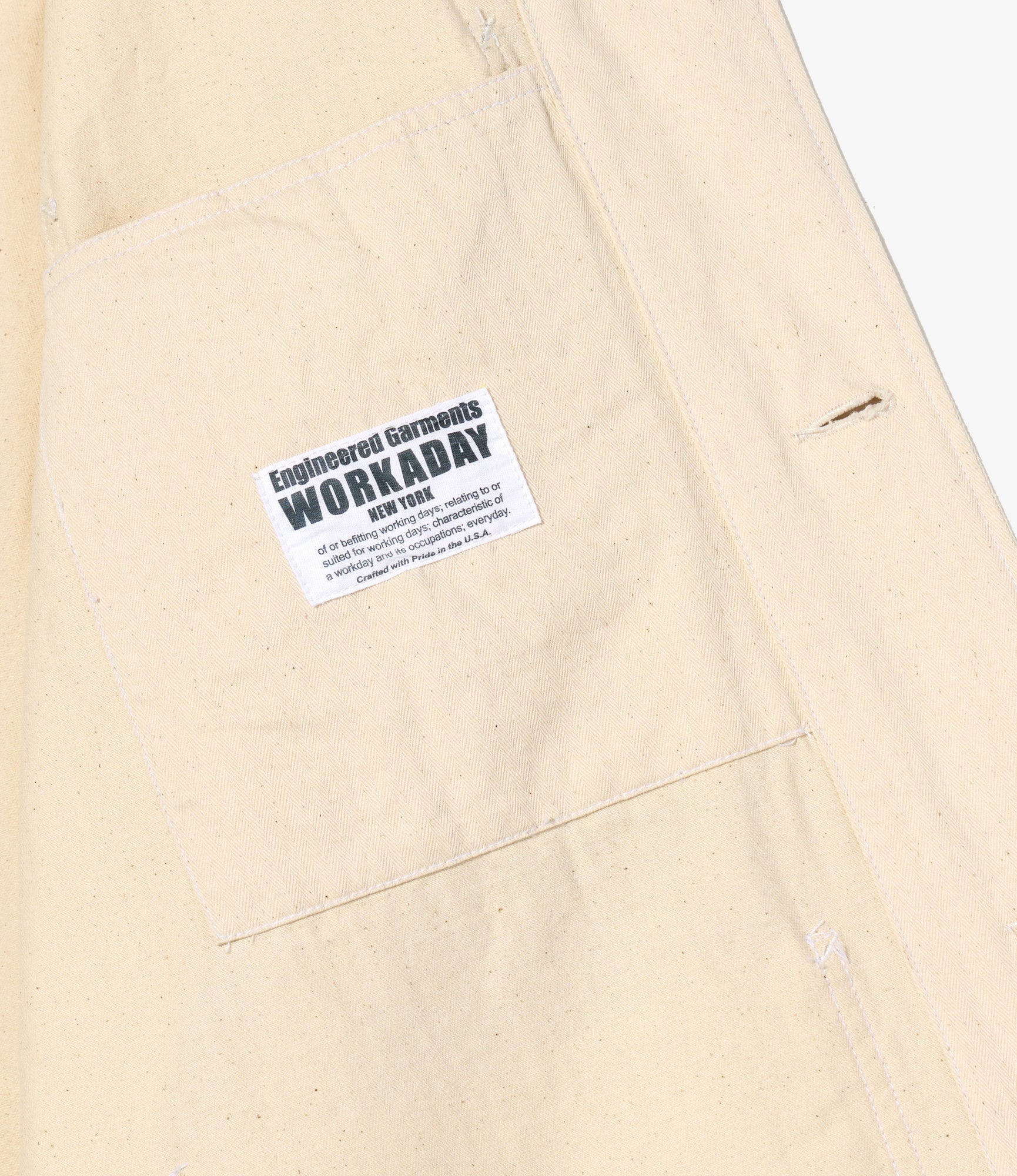 Utility Jacket - Natural 7oz Cotton HB Twill
