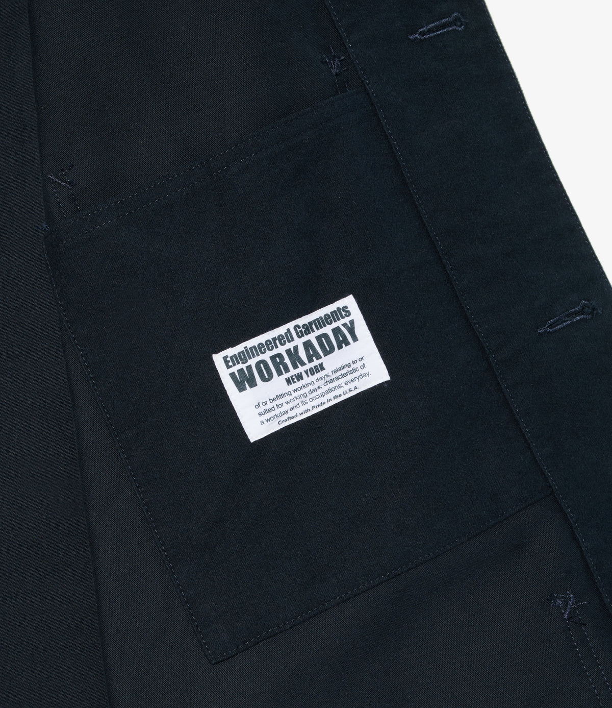Engineered Garments Workaday - Utility Jacket - Dk. Navy Cotton ...