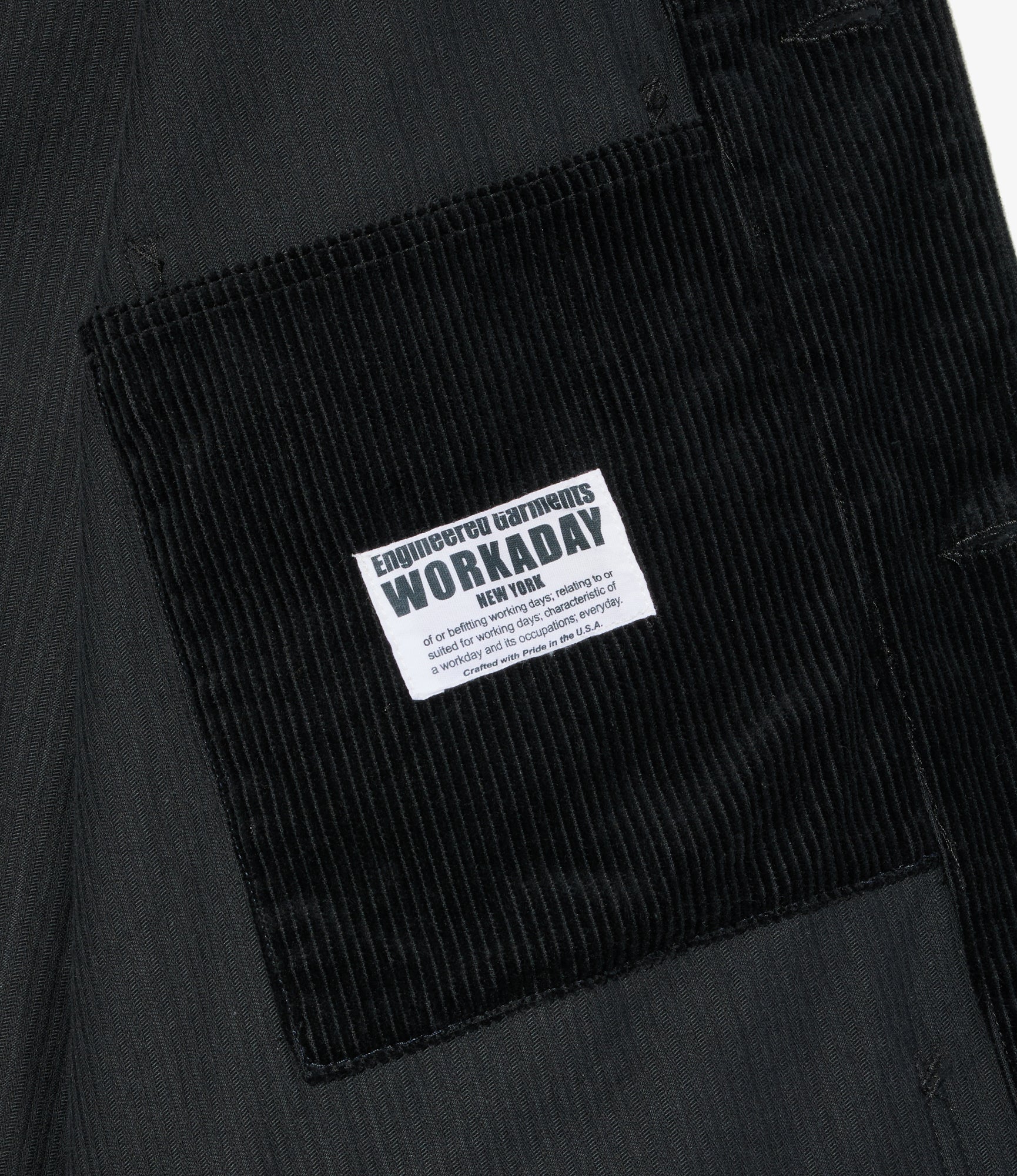 Utility Jacket - Black Cotton 8W Corduroy