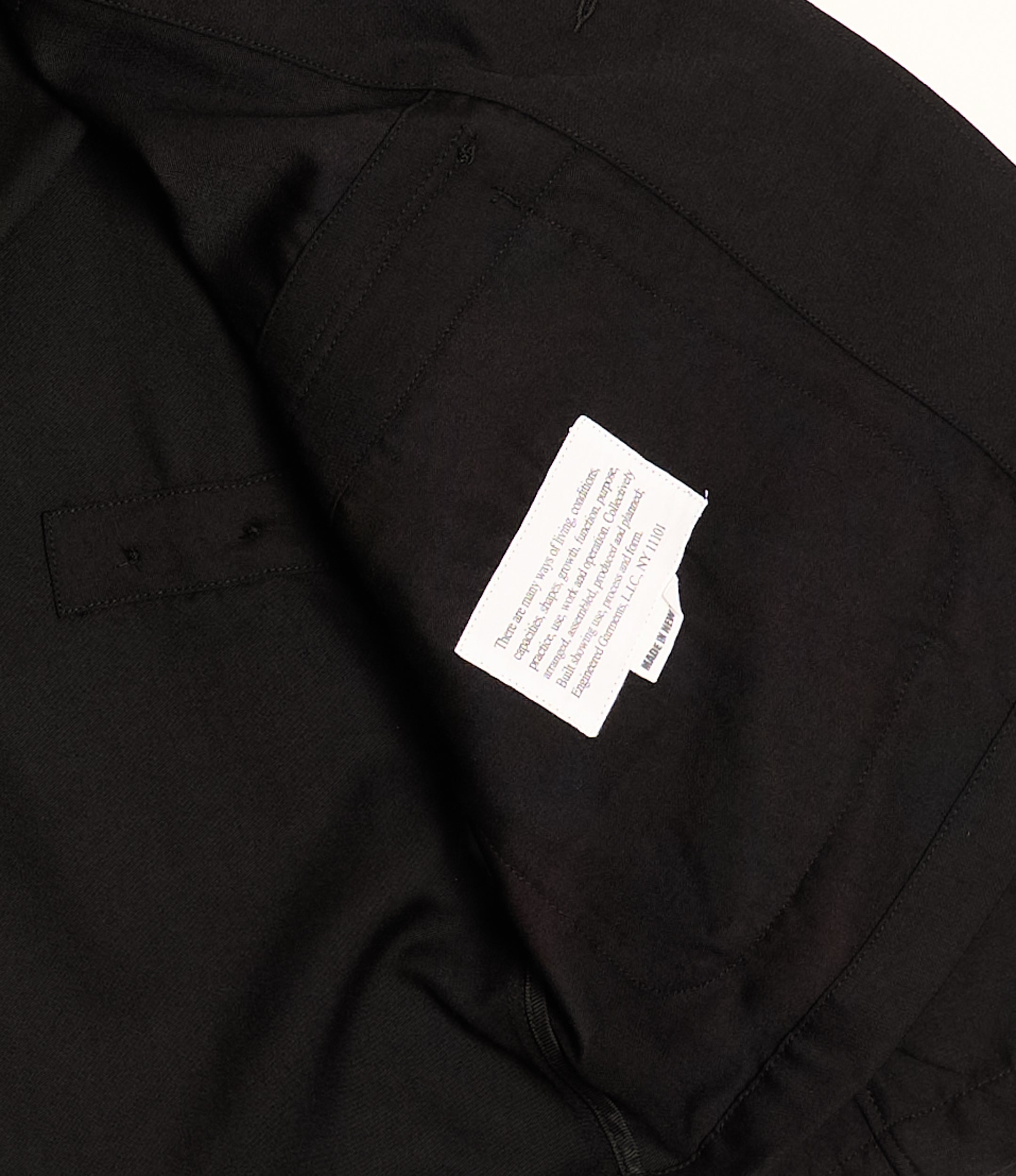 Loiter Jacket - Nepenthes Sp. - Black Tux Wool