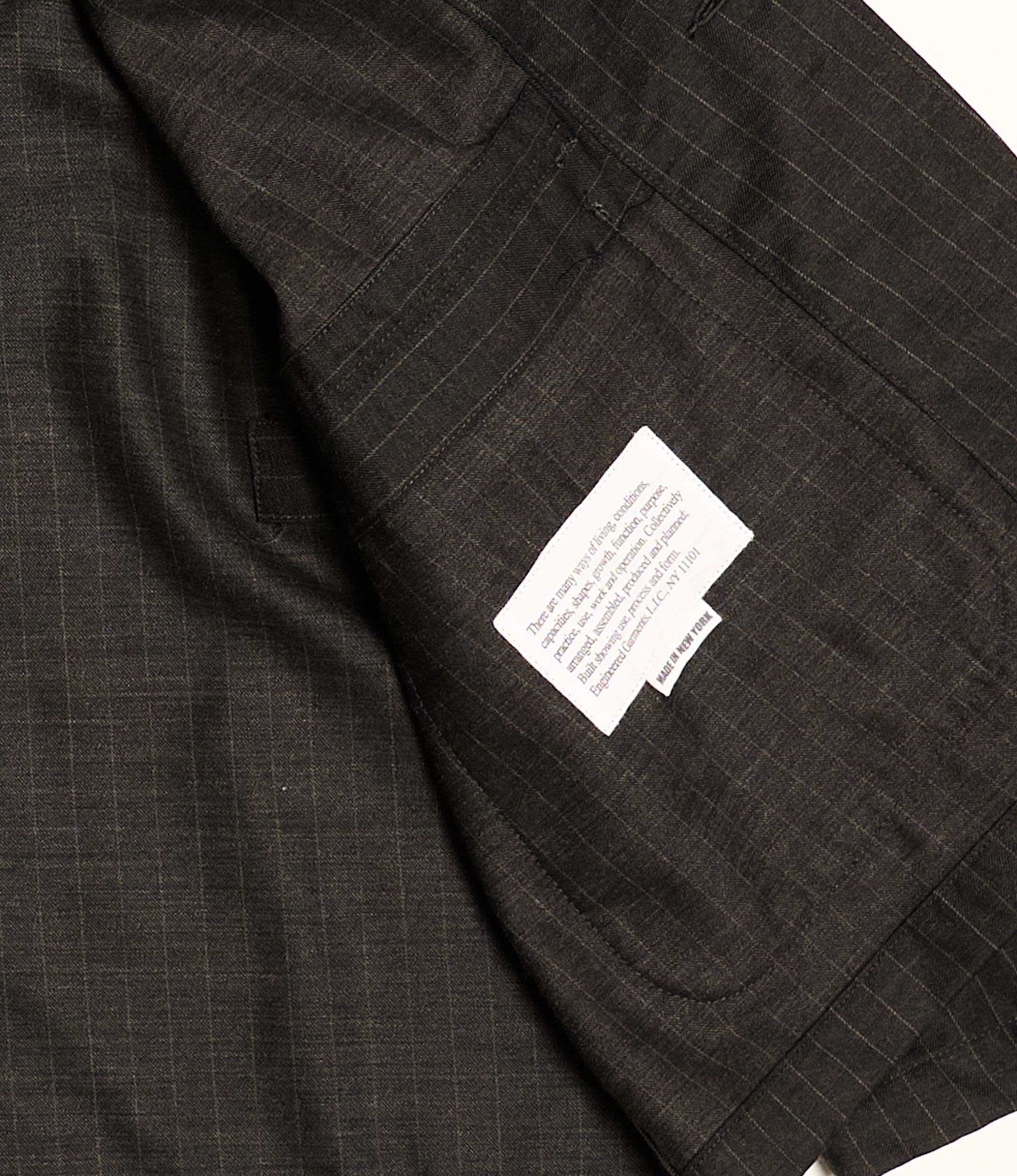 Loiter Jacket - Nepenthes Sp. - Charcoal Chalk Stripe Worsted Wool