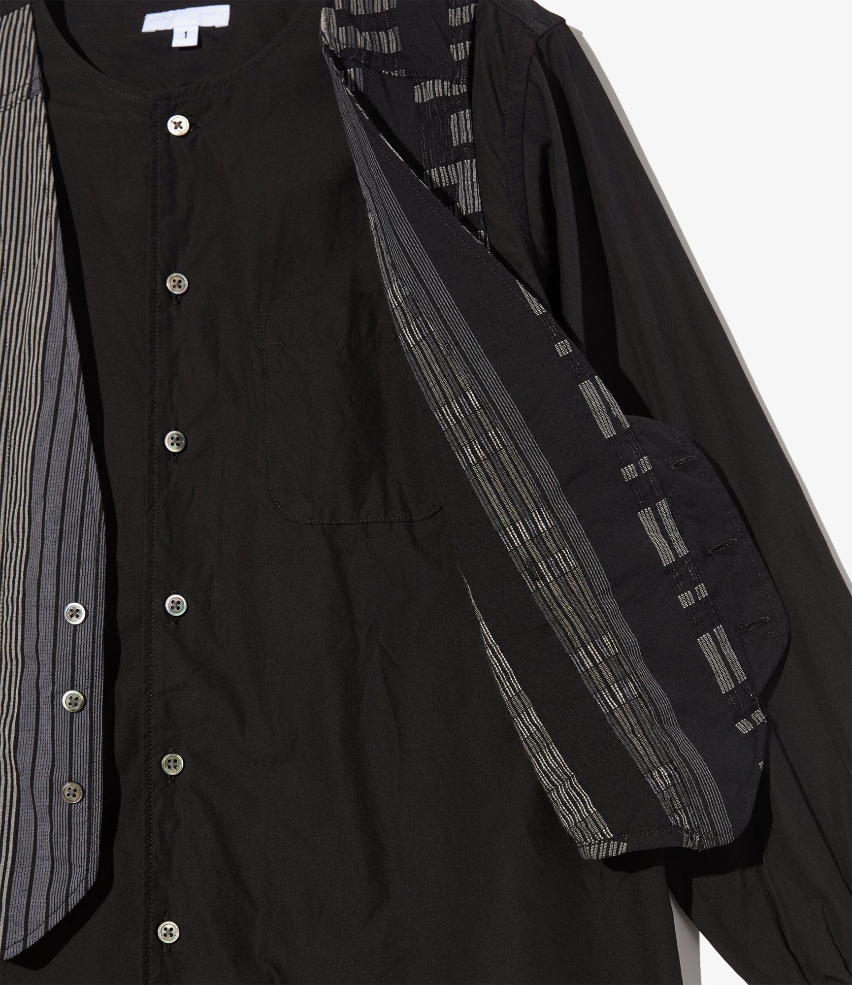 Women's VARI Shirt - Black 100's 2Ply Cotton Broadcloth