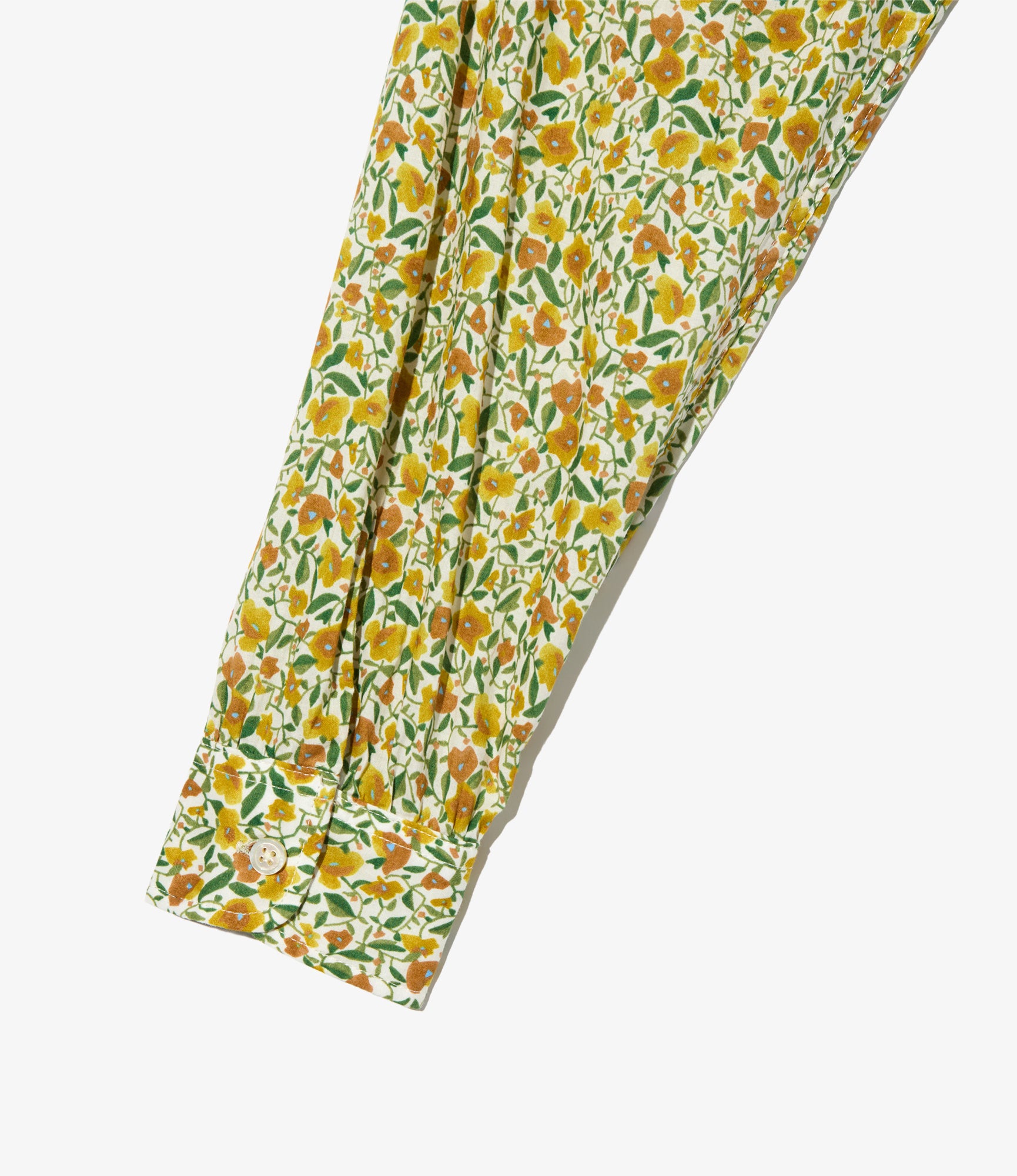 Women's VARI Shirt - Yellow Small Floral Cotton Lawn