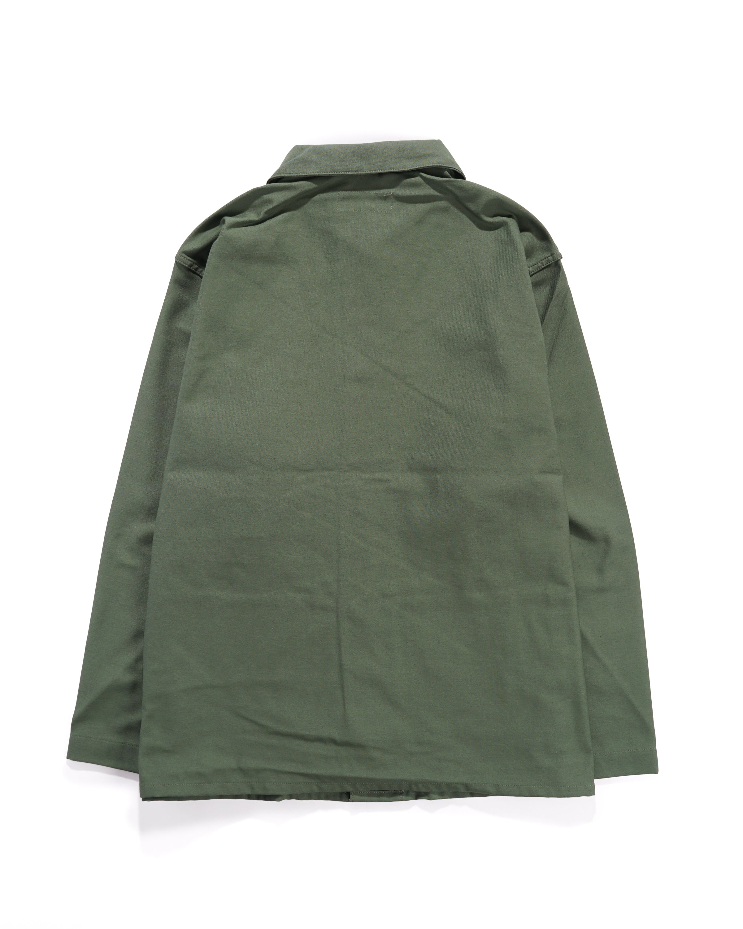 Utility Jacket - Olive Cotton Reverse Sateen