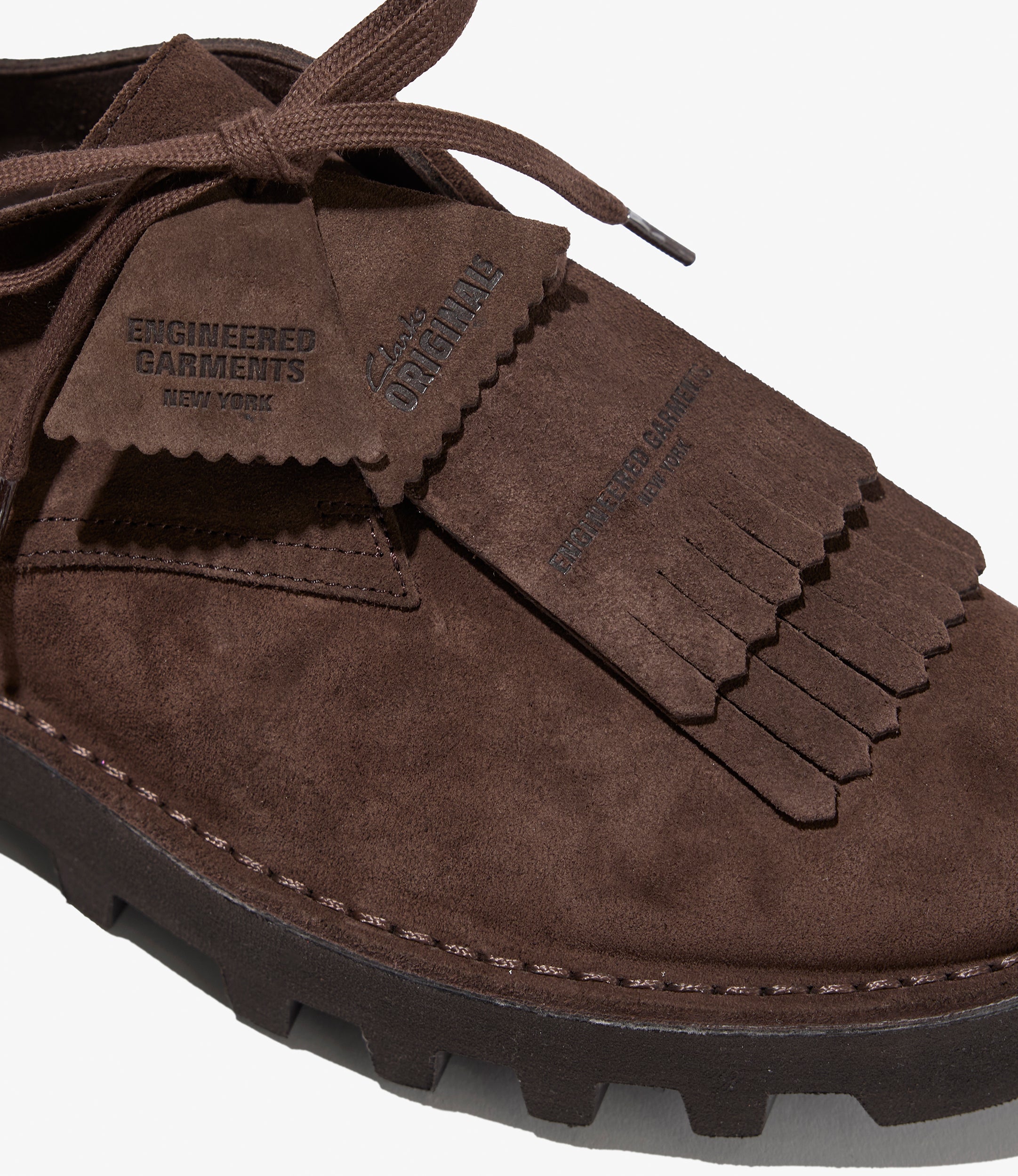 Engineered Garments x Clarks - Desert Khan - Brown Suede
