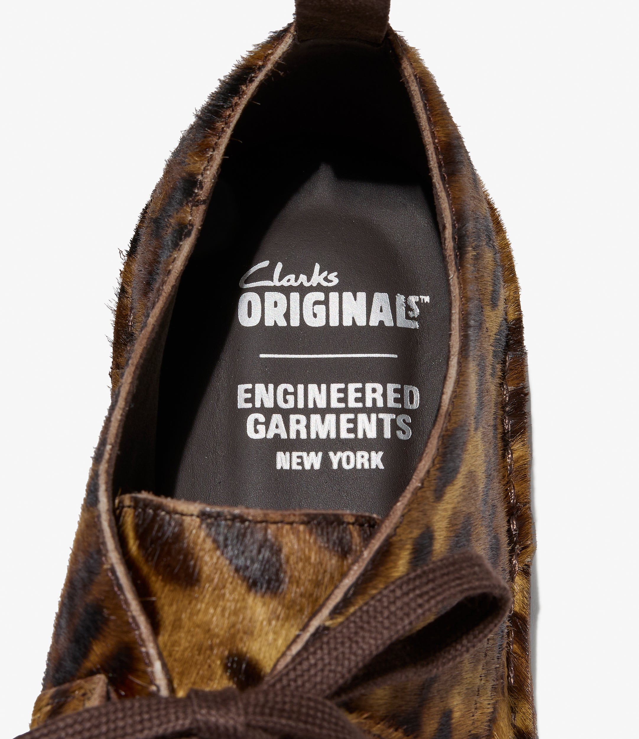 Engineered Garments x Clarks - Desert Khan - Leopard Print Pony Hair
