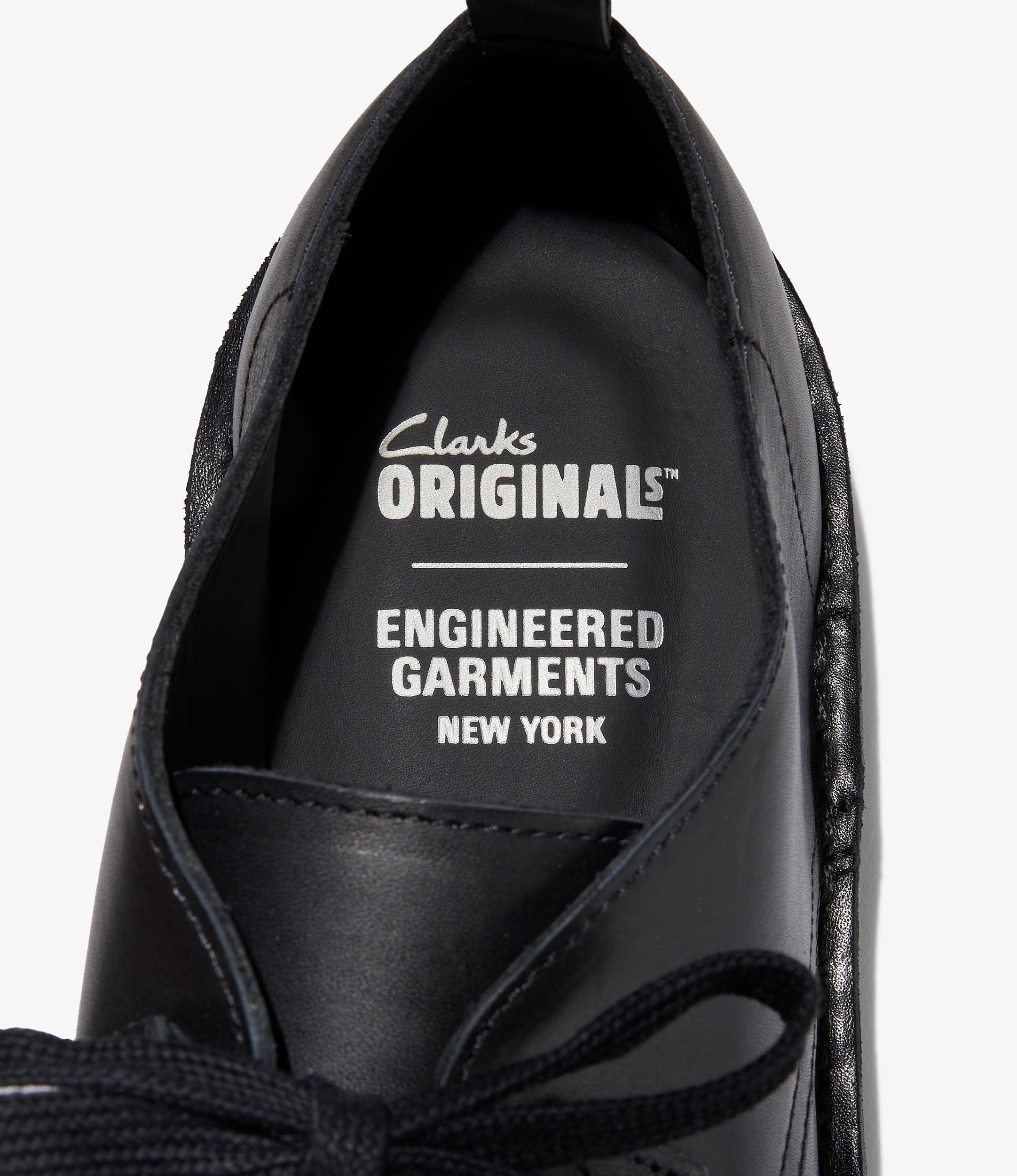 Engineered Garments x Clarks - Desert Khan - Black Smooth Leather