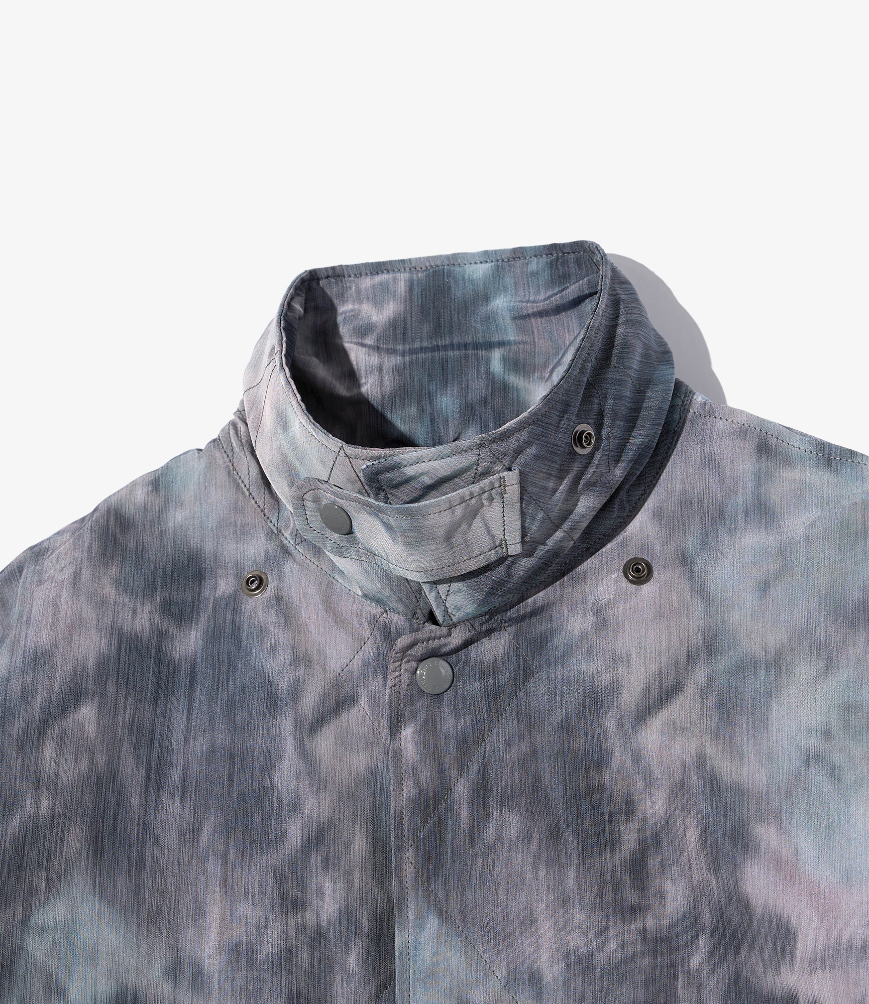 Wind Breaker - Charcoal Polyester Smoke Print