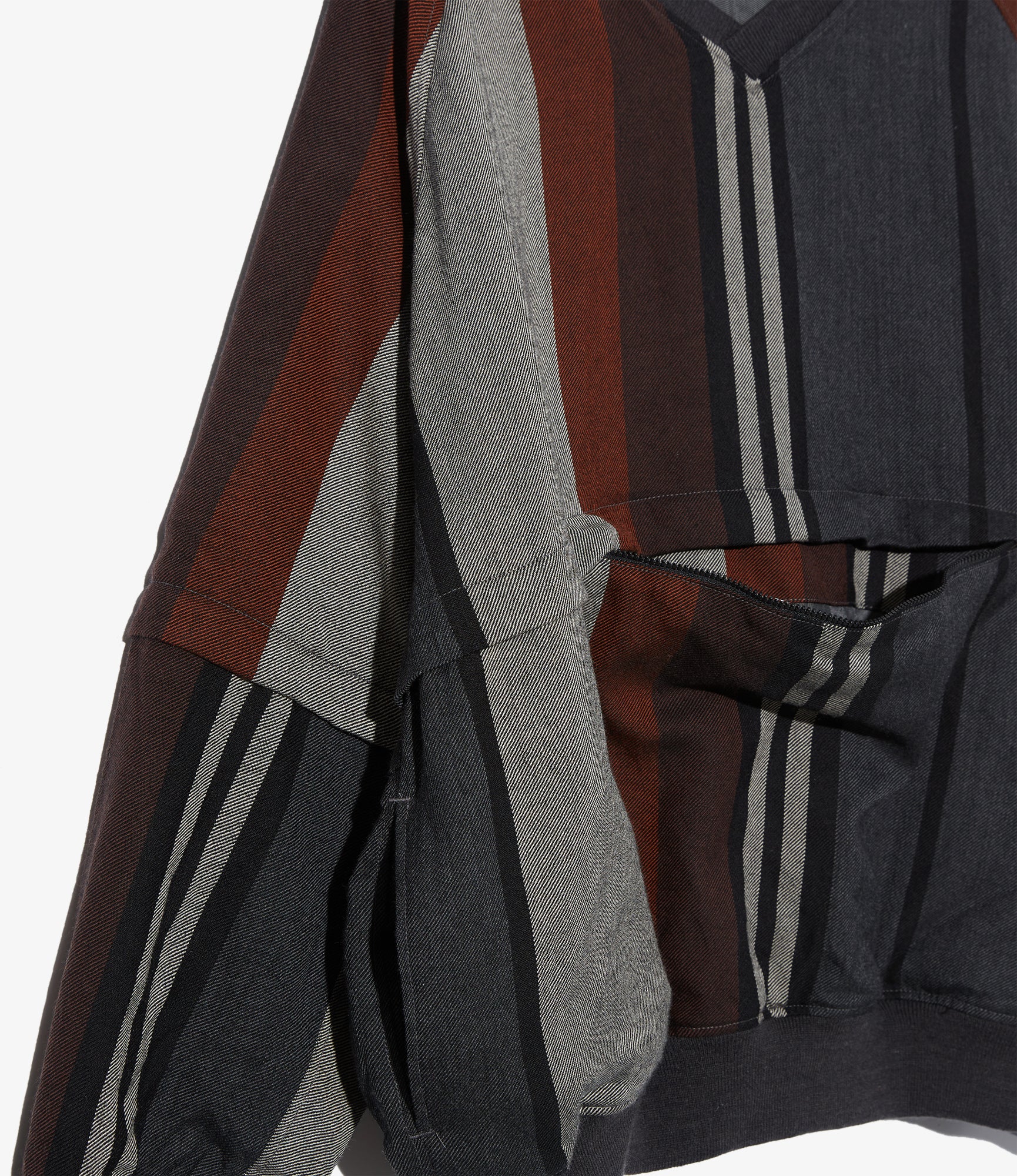 Wind Pull - Multi Color Wide Stripe Worsted Wool