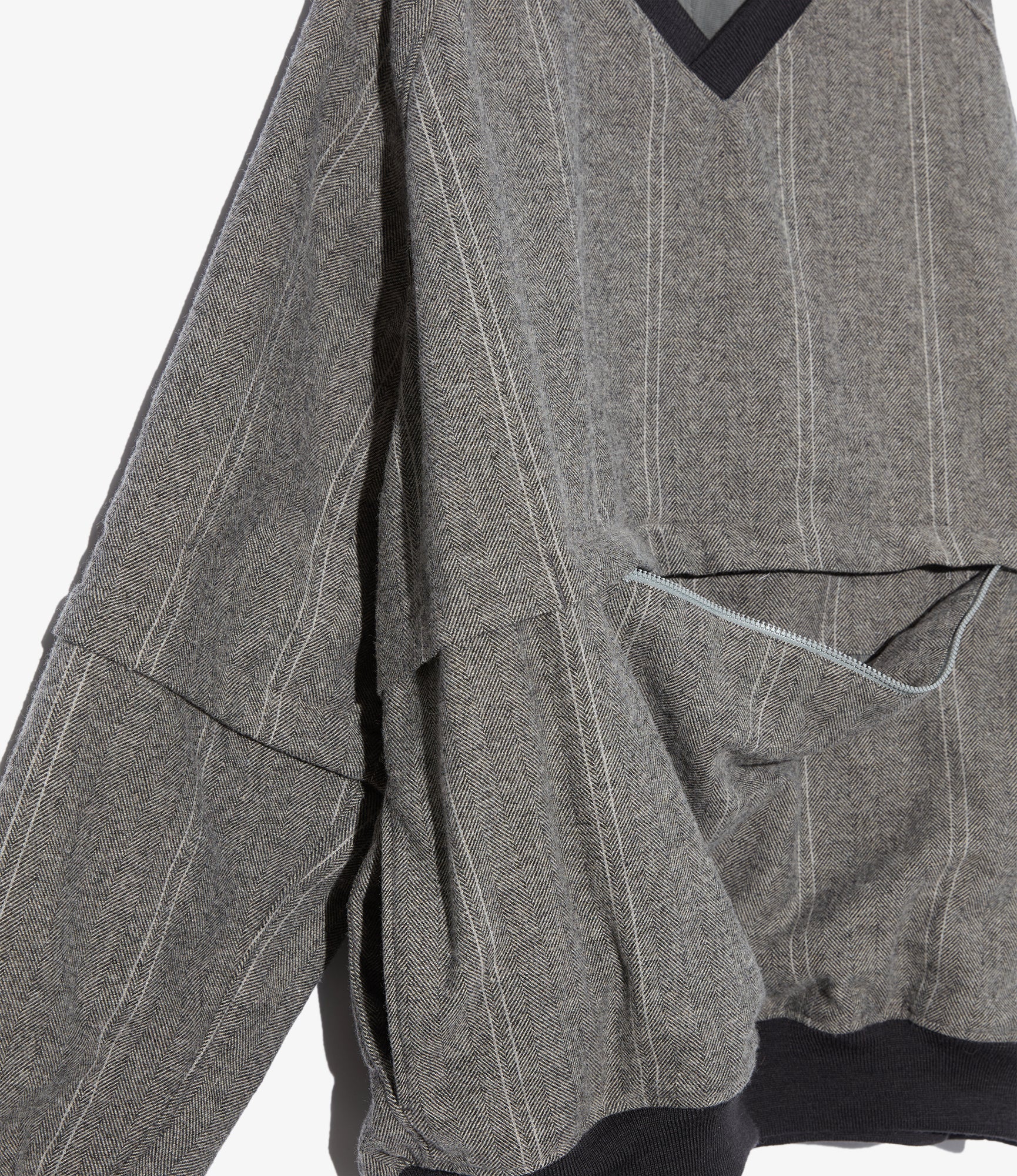 Wind Pull - Lt. Grey Wool Striped HB