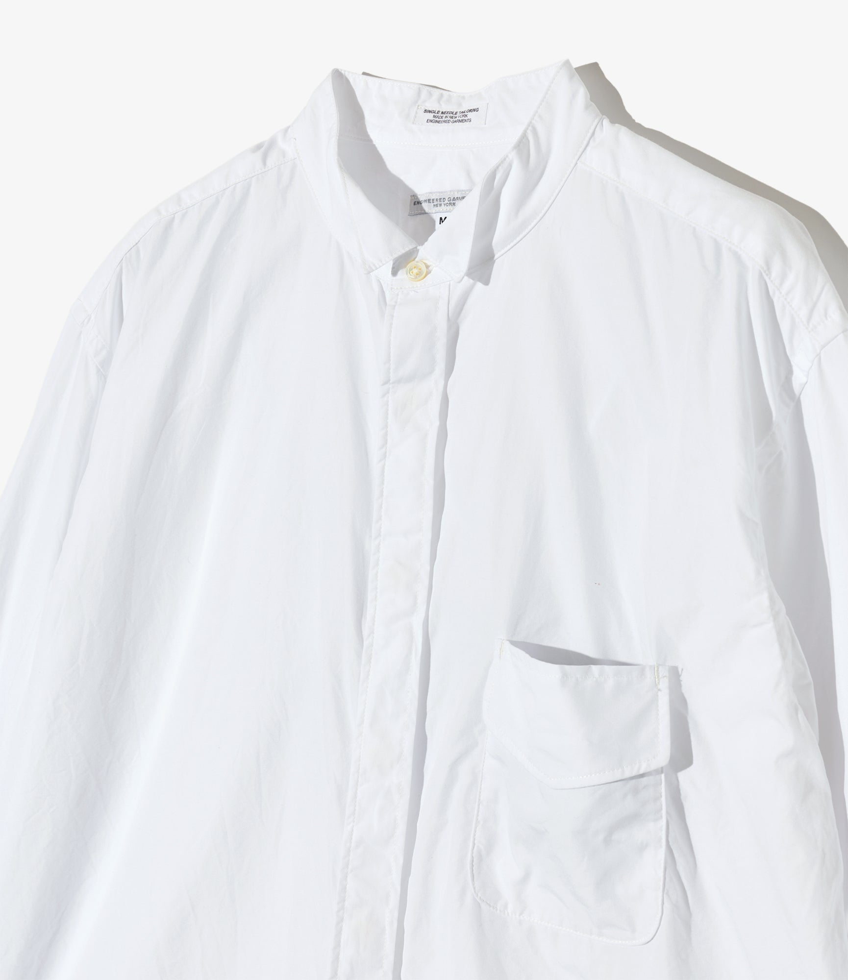 Wing Collar Shirt - White 100's 2Ply Broadcloth